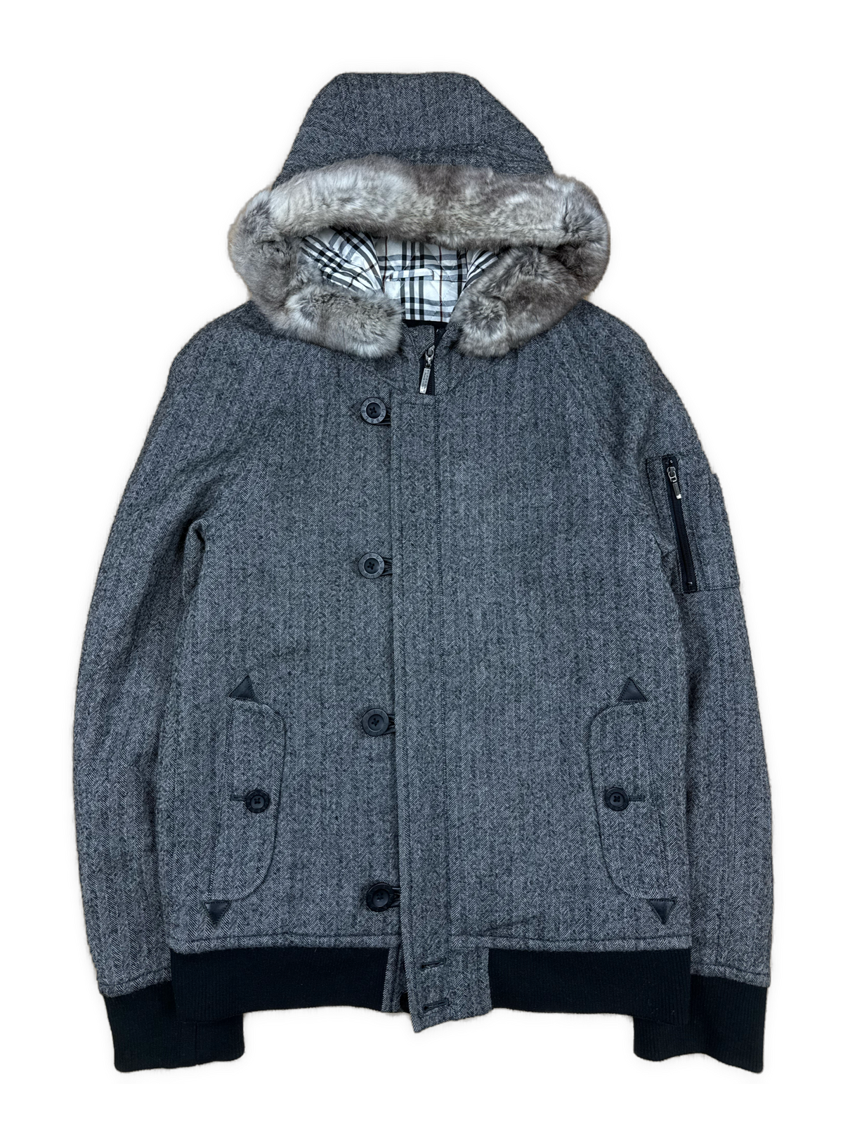 vintage Burberry Black Label sweatjacket {L}