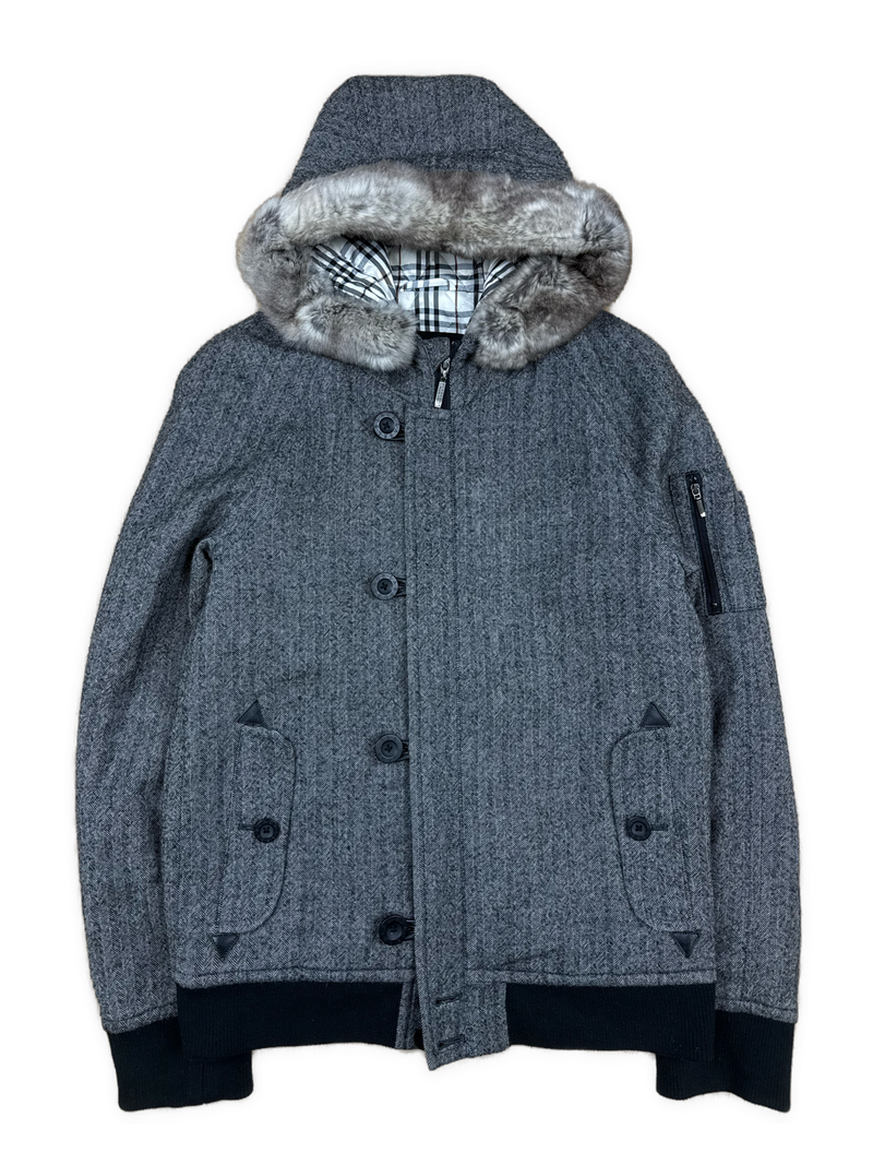 vintage Burberry Black Label sweatjacket {L}