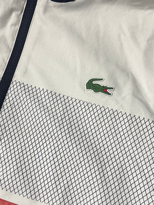 white Lacoste windbreaker {M}