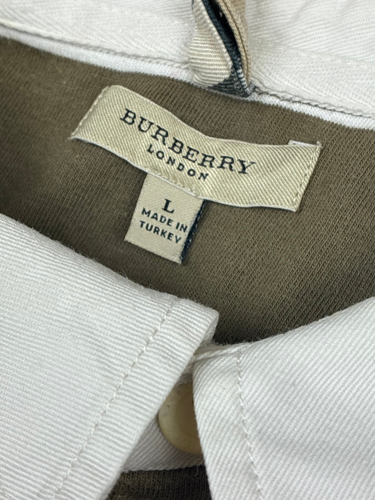 vintage Burberry polo long {L}