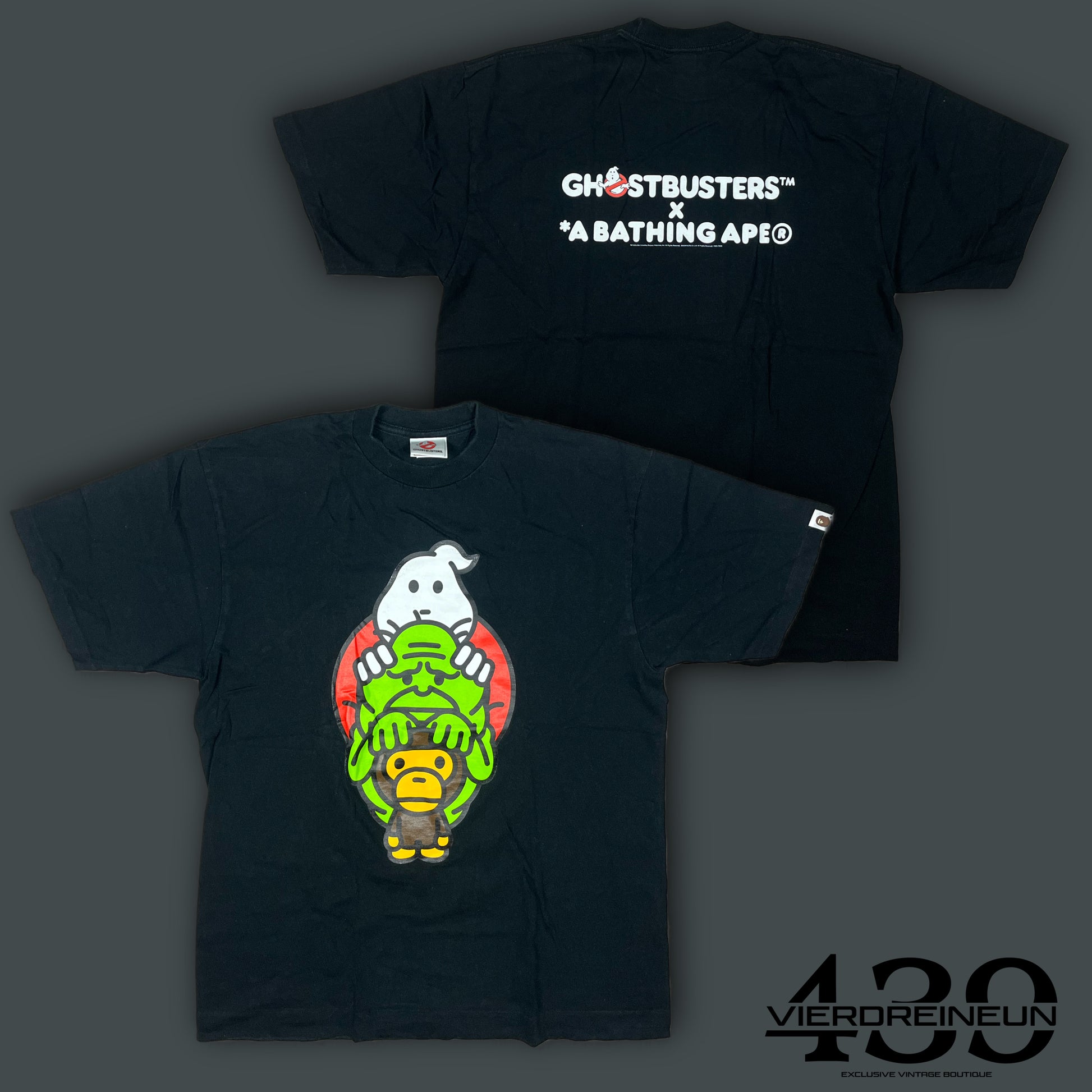 vintage BAPE a bathing ape t-shirt X Ghostbusters {L}