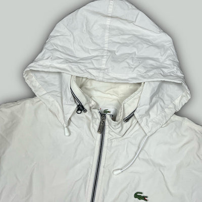 white Lacoste windbreaker {L}