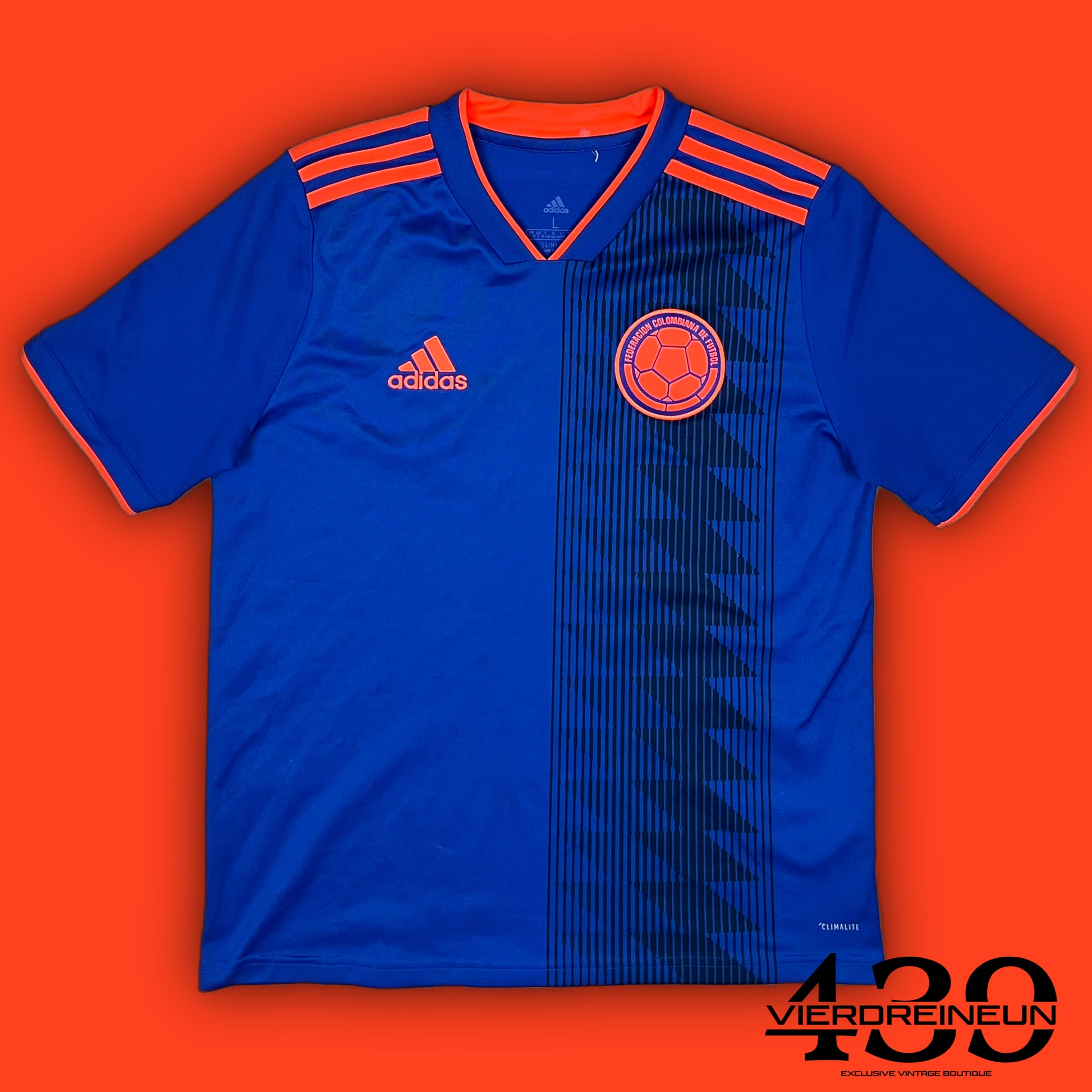 blue Adidas Colombia 2018 away jersey {XS}