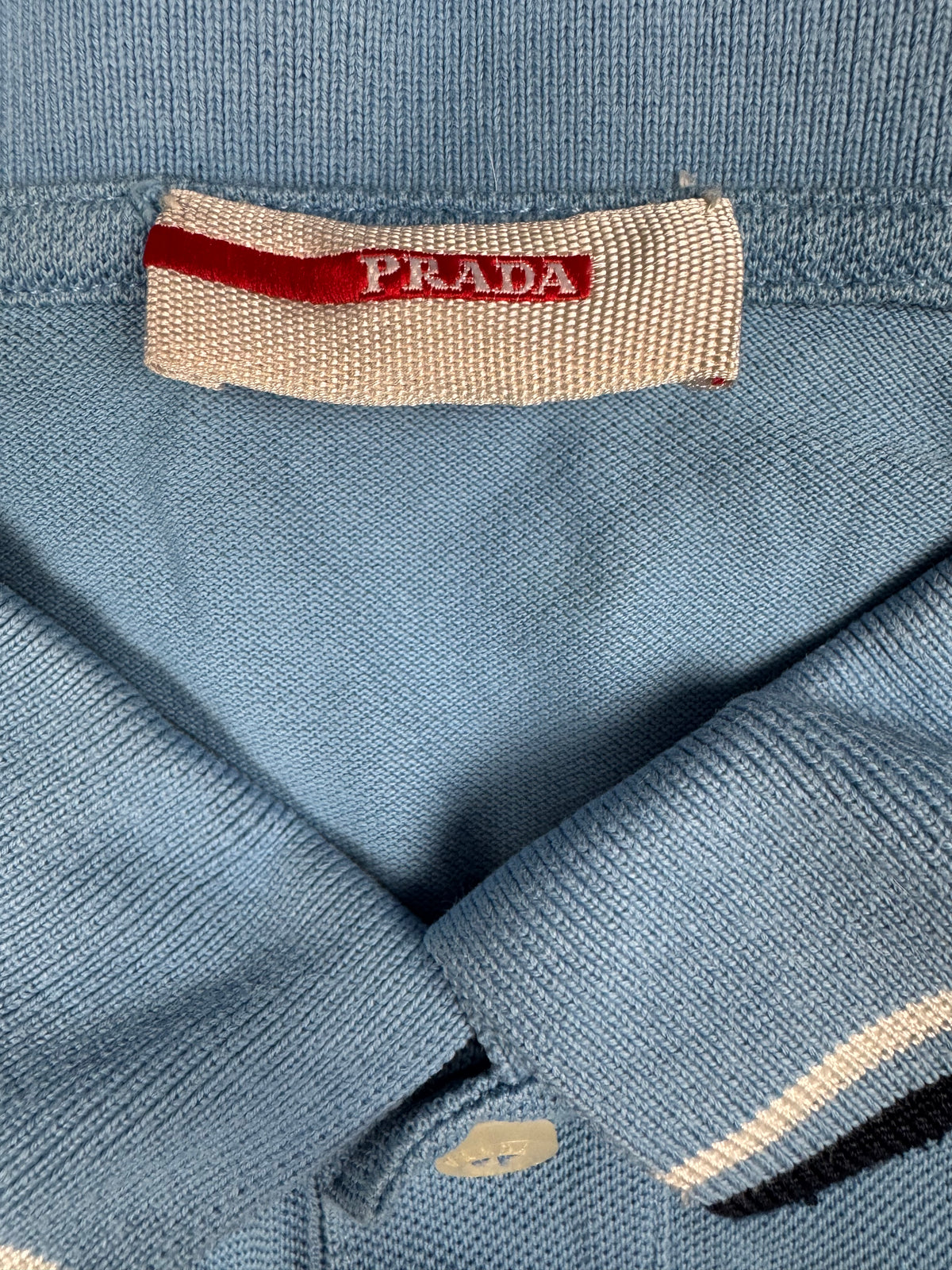 vintage babyblue Prada polo {XL}