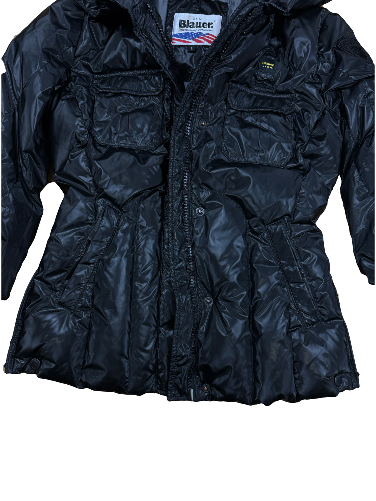 vintage Blauer winterjacket (real fur) {M}