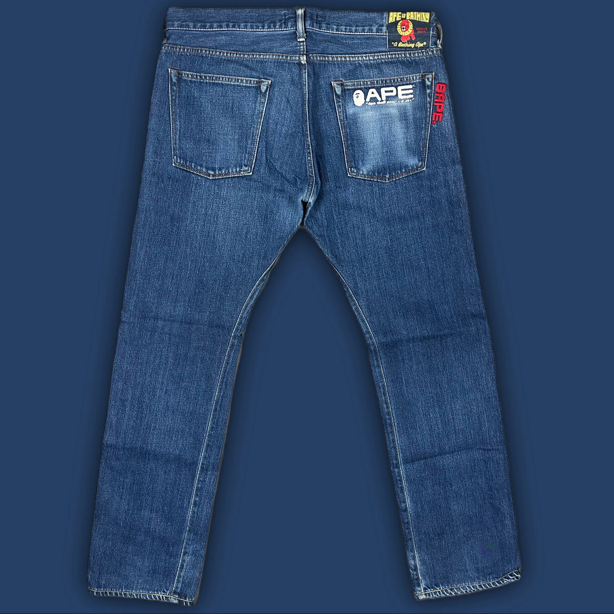 vintage BAPE a bathing ape jeans {M}