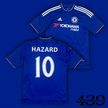 Cargar imagen en el visor de la galería, vintage Adidas Fc Chelsea HAZARD10 2015-2016 home jersey {XS}
