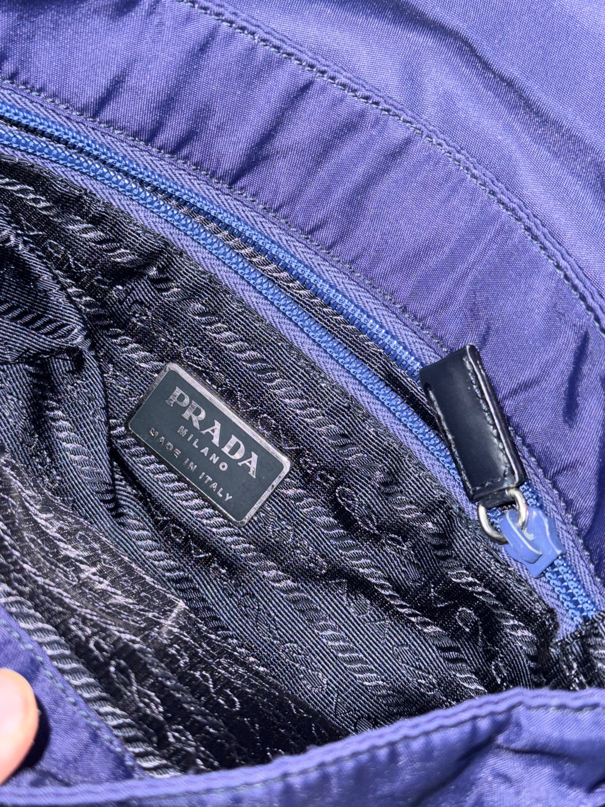 vintage purple Prada slingbag