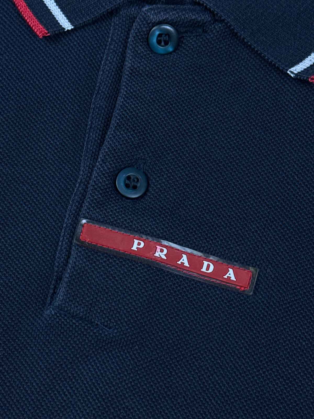 vintage navyblue Prada long polo {L}