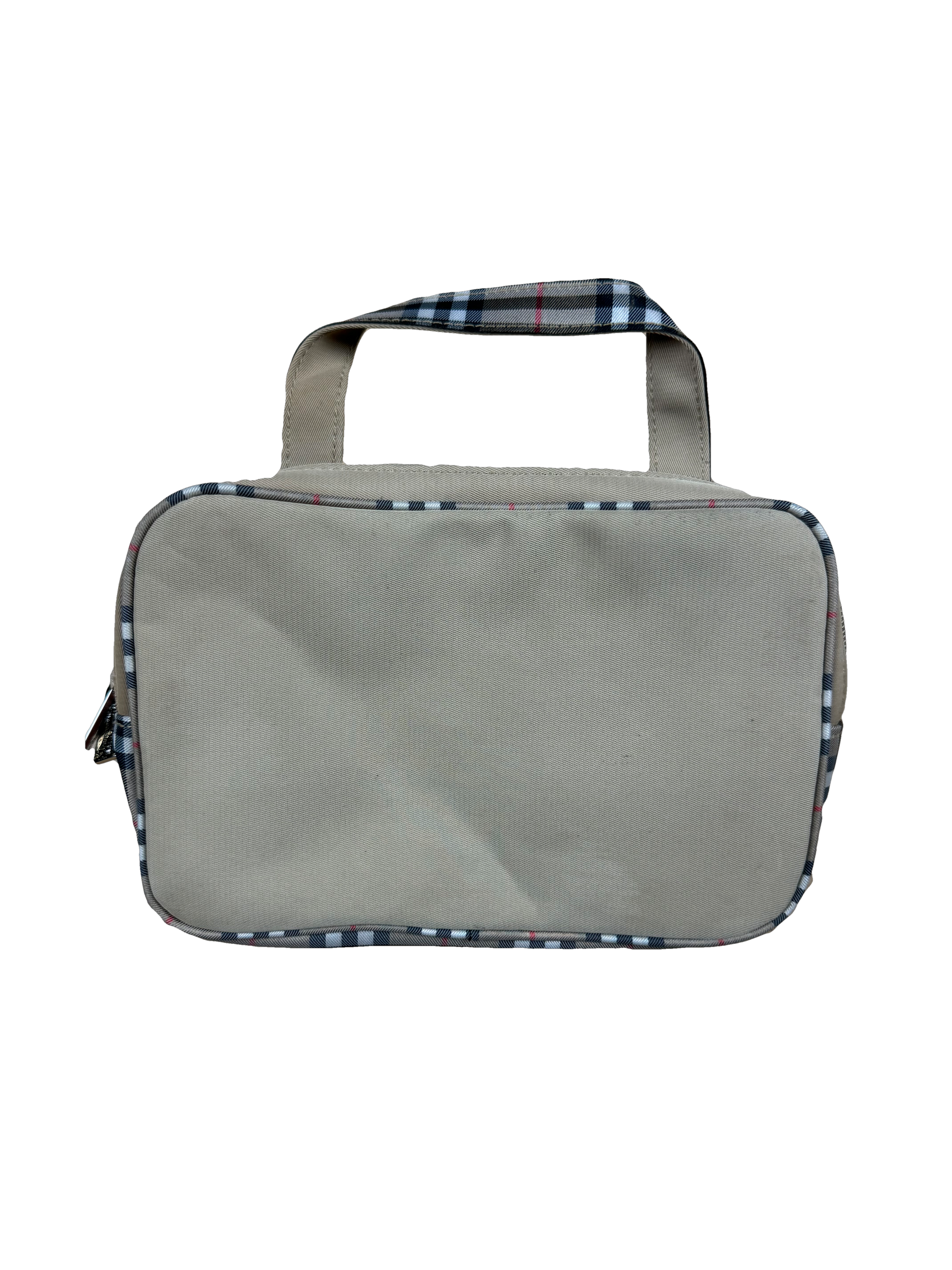 vintage Burberry cosmetic bag