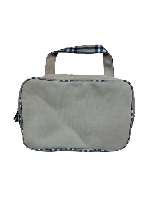 vintage Burberry cosmetic bag