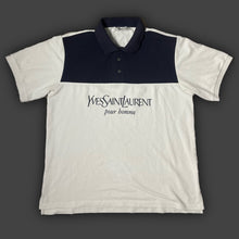 Load image into Gallery viewer, vintage Yves Saint Laurent spellout polo {XL}
