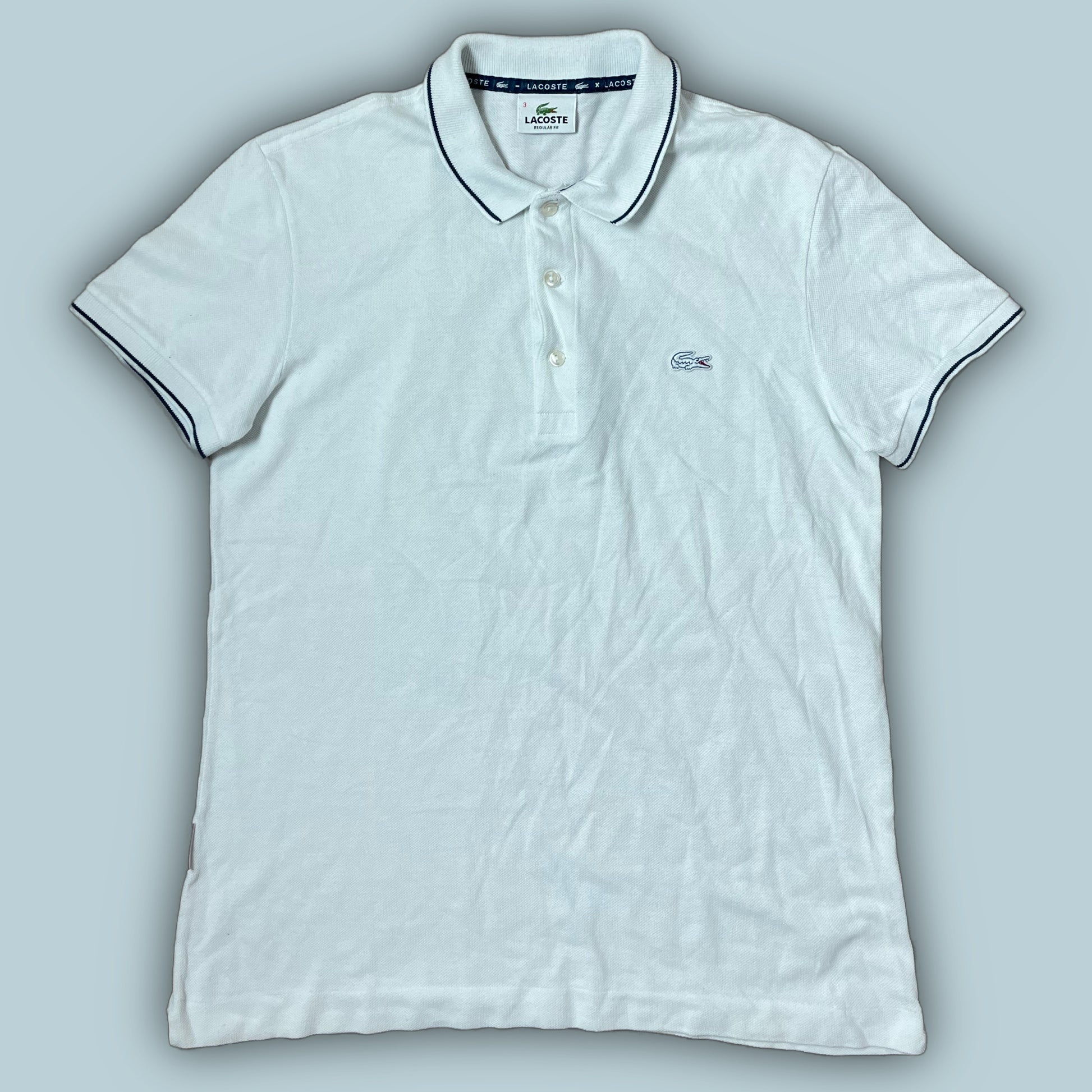 vintage white Lacoste polo {M}