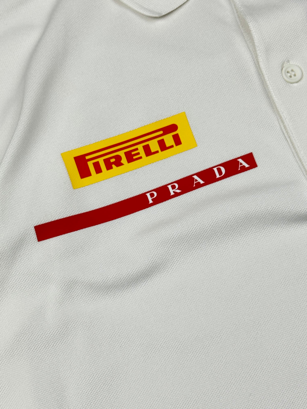 white Prada Luna Rossa polo long