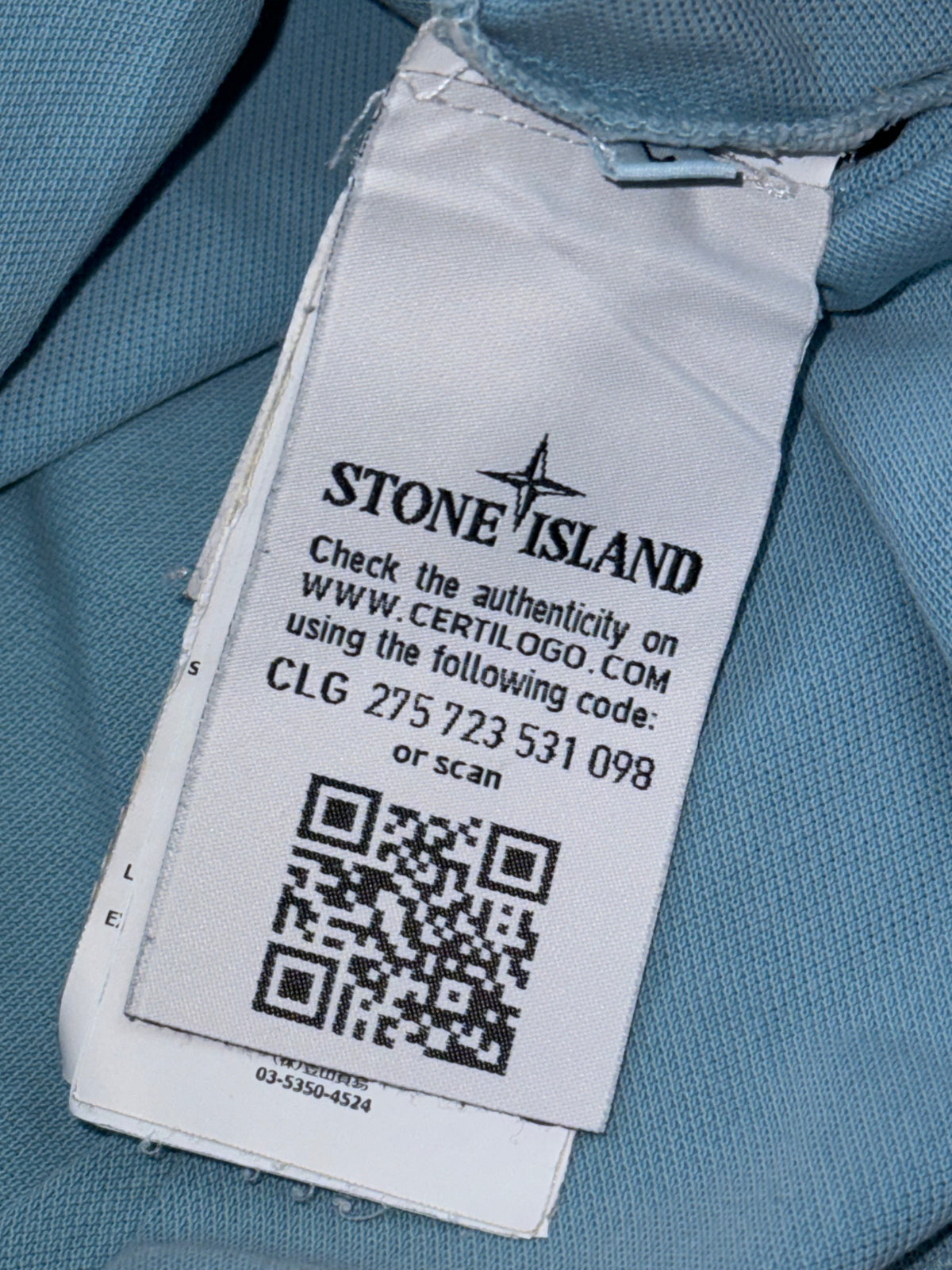 vintage babyblue Stone Island polo {L}