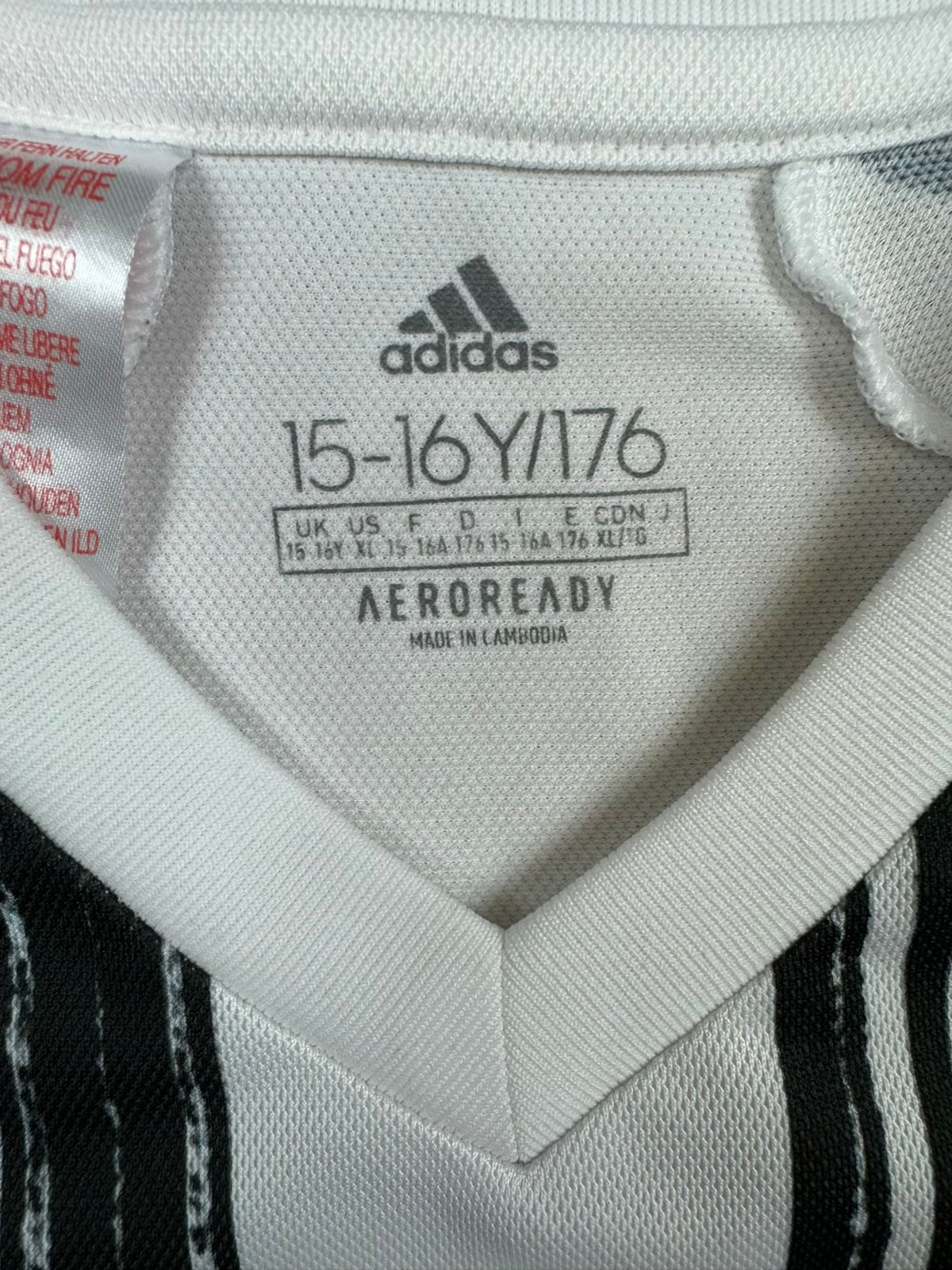 white Adidas Juventus Turin home jersey {S}