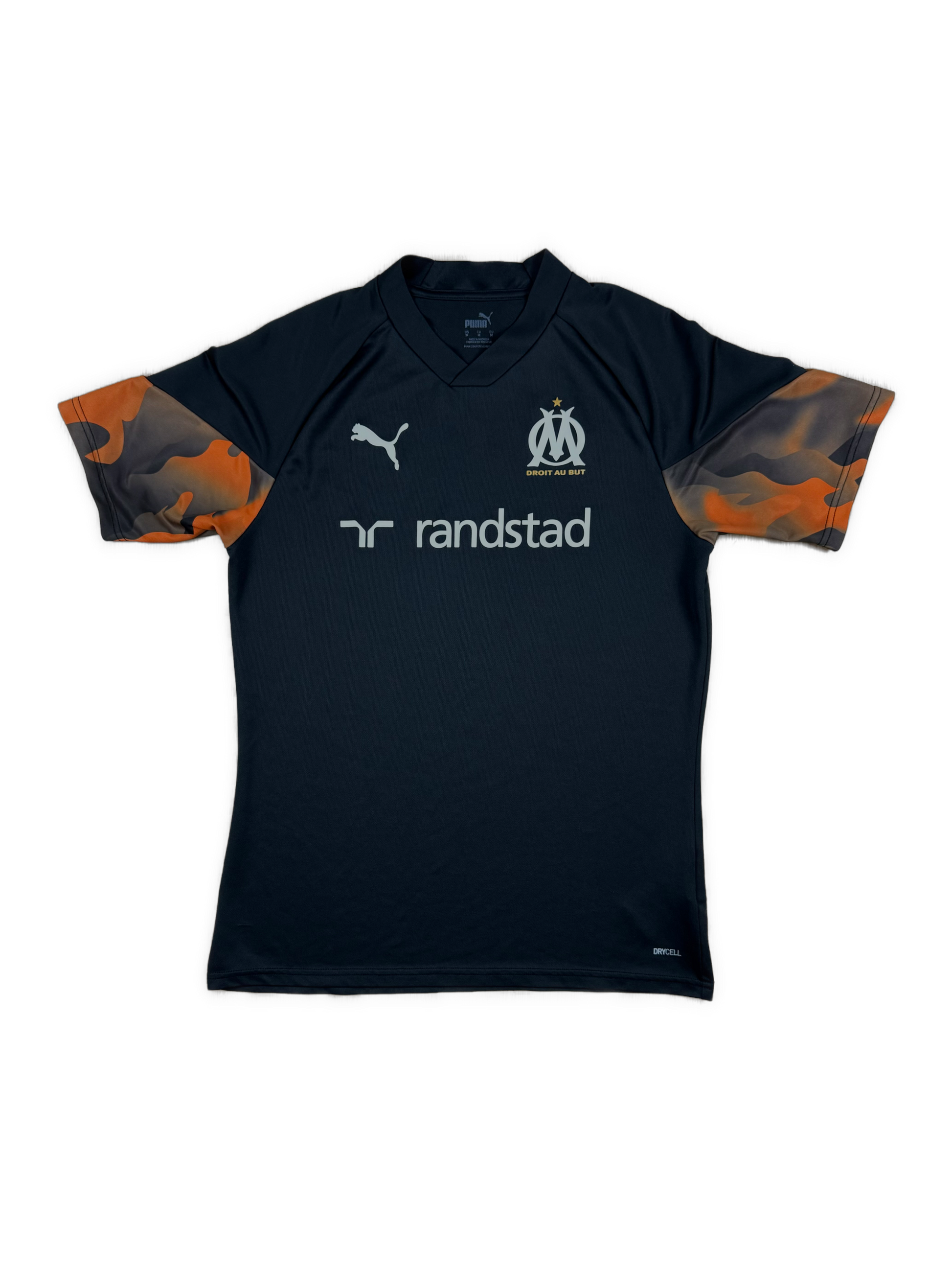 black Adidas Olympique Marseille trainingjersey {M}