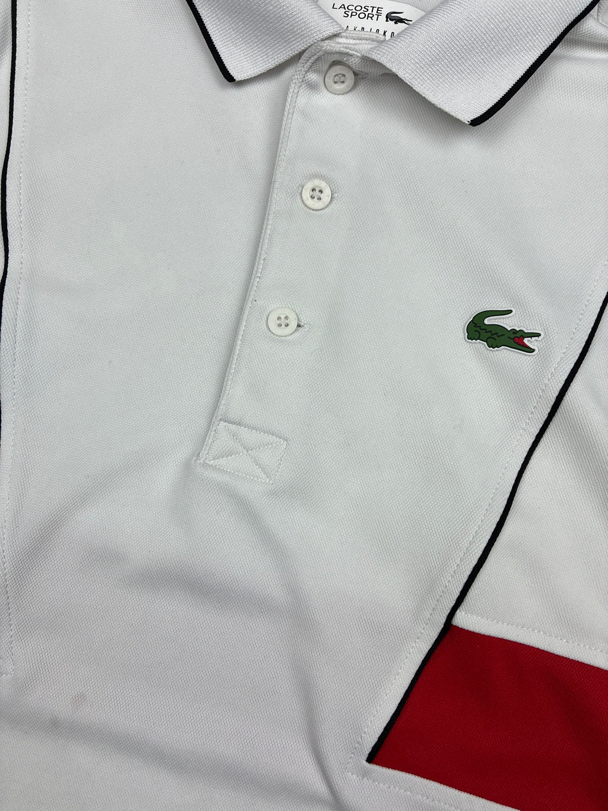 white Lacoste polo {S}