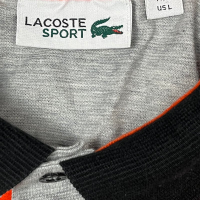 grey Lacoste polo {L}