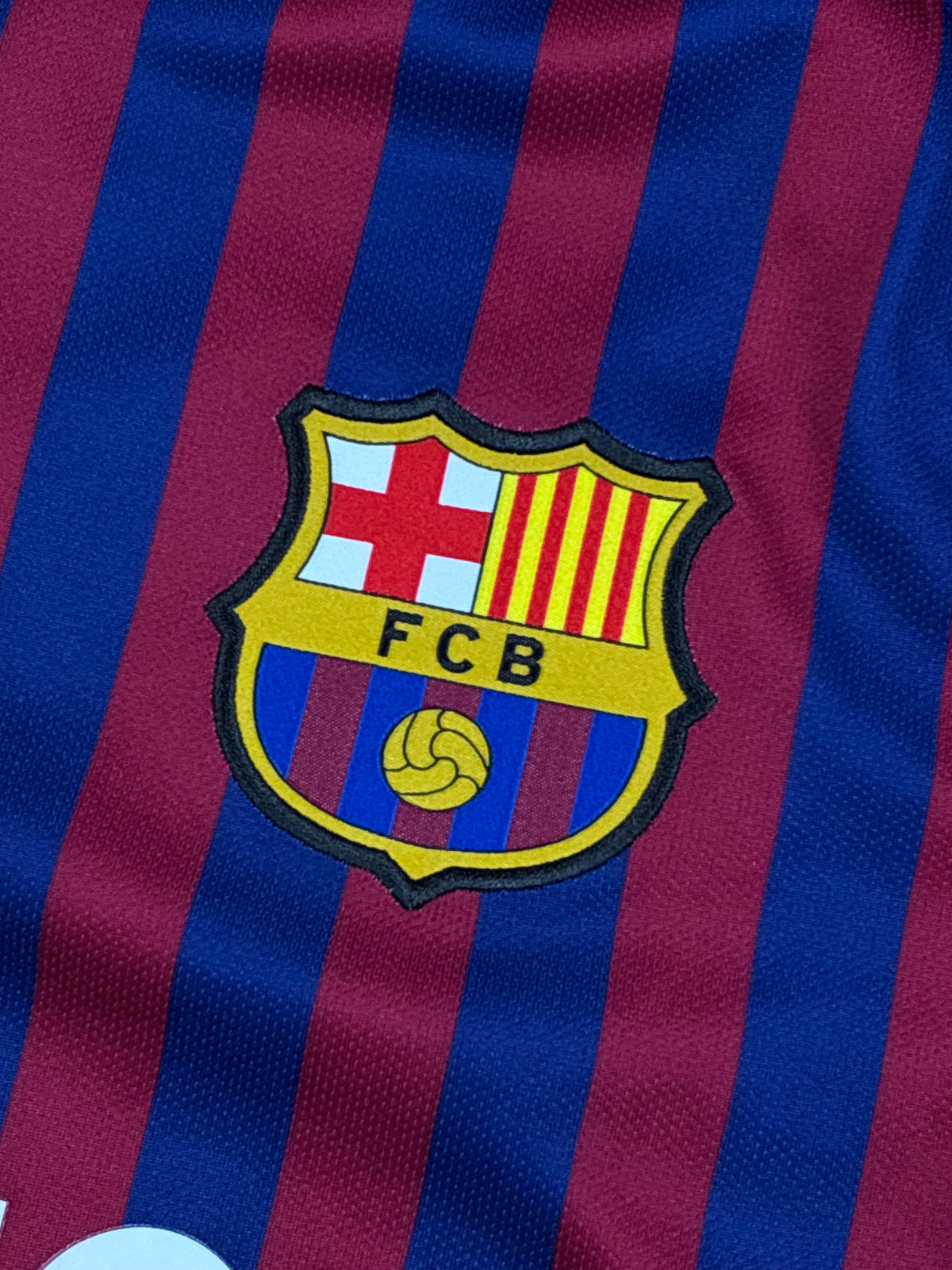 navyblue Nike Fc Barcelona home jersey {S}