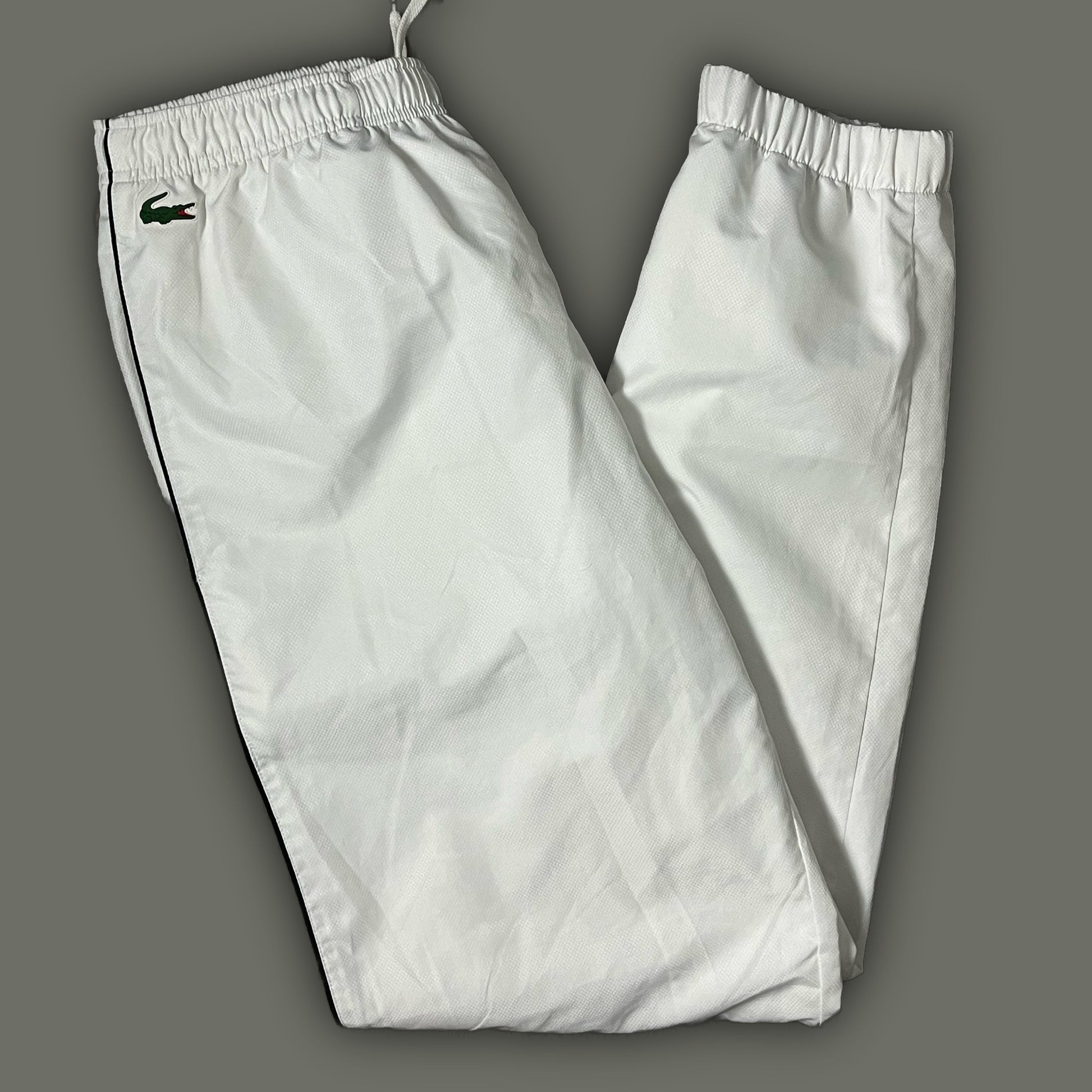 white/black Lacoste trackpants {L}