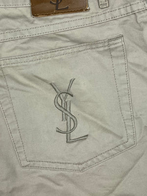 vintage YSL Yves Saint Laurent beige pants {M}