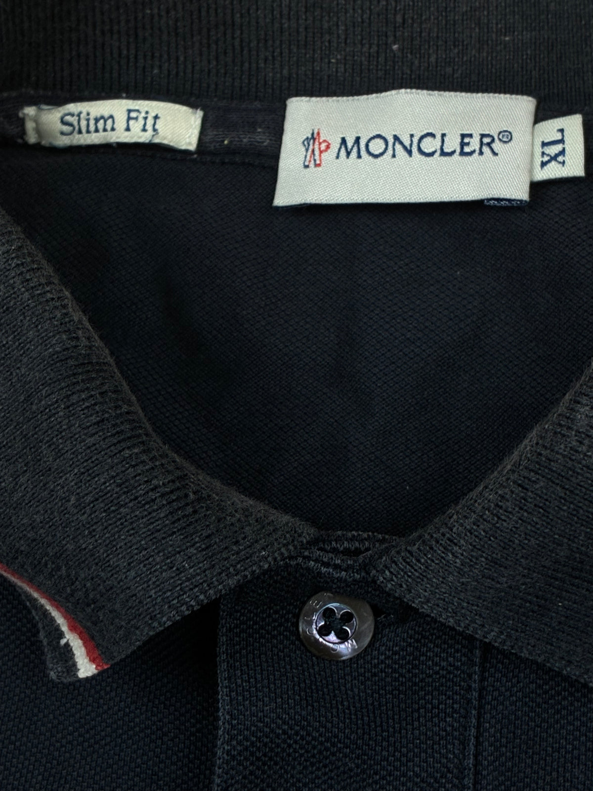 vintage navyblue Moncler polo long {L}