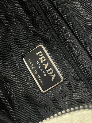 vintage grey Prada slingbag