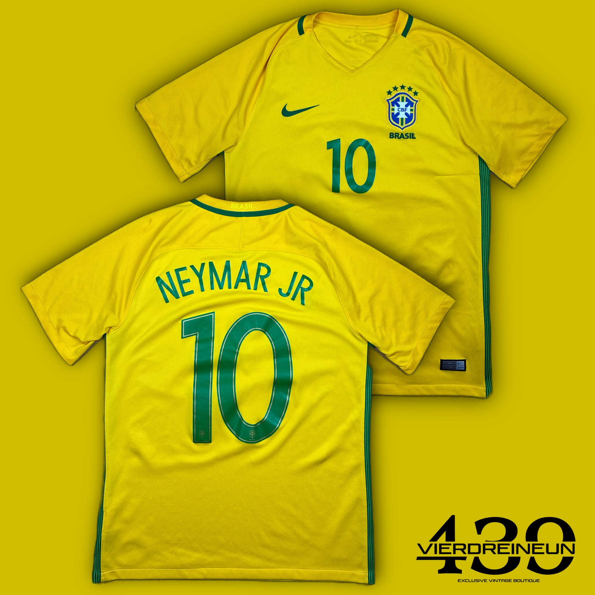 vintage Nike Brasil NEYMAR.JR10 home jersey {M}