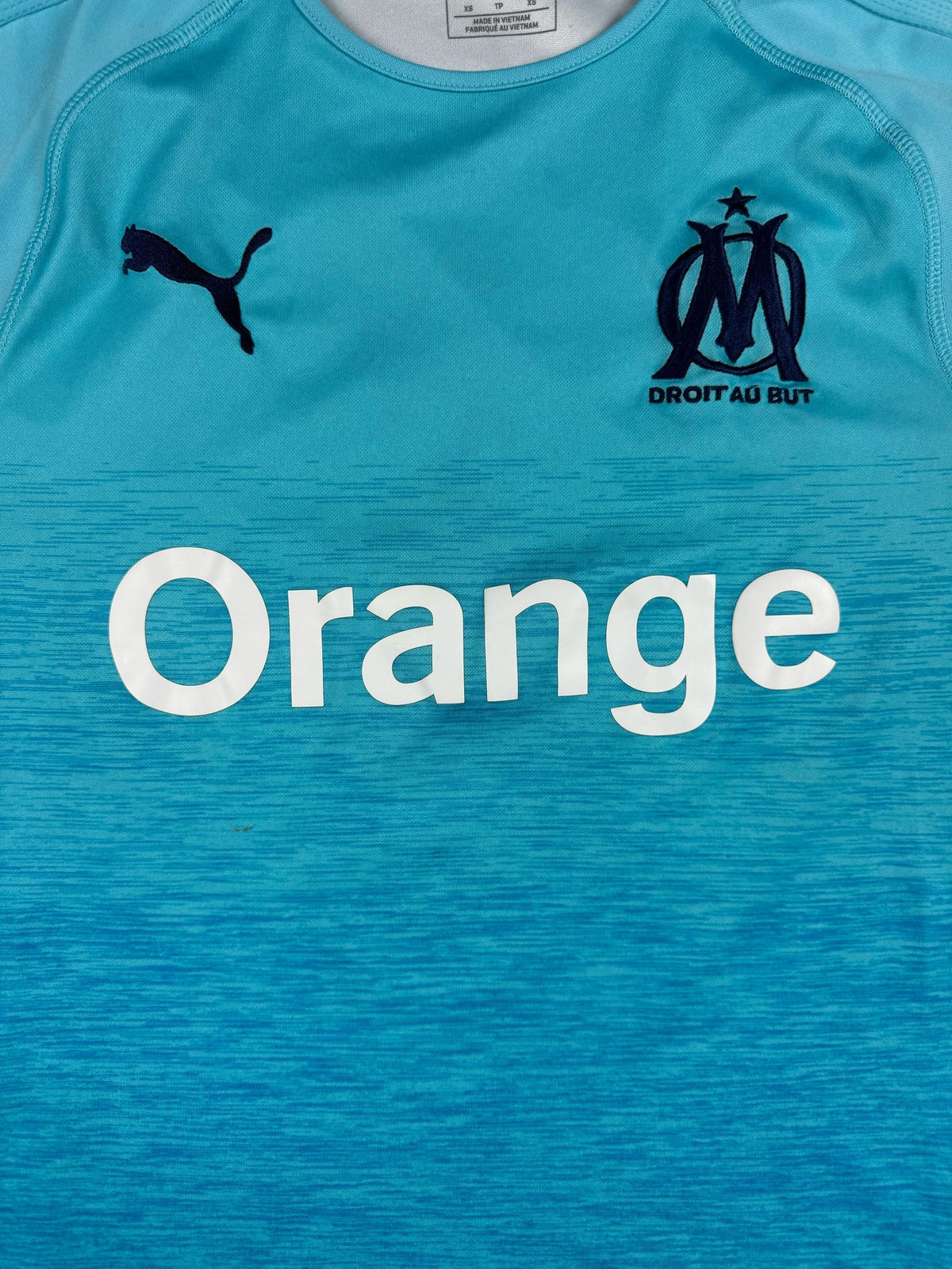 babyblue Puma Olympique Marseille home jersey {XS}