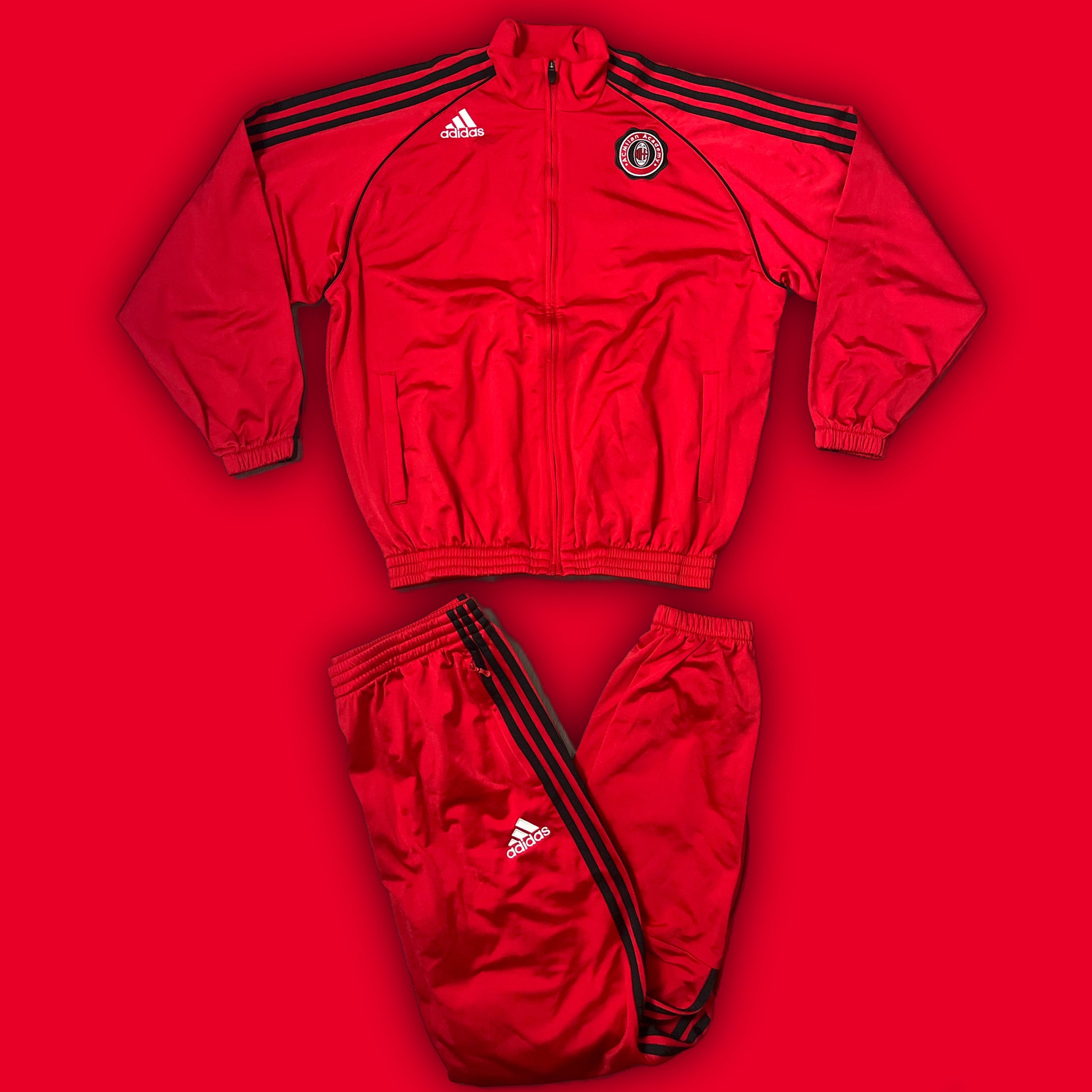 vintage Adidas Ac Milan Academy tracksuit {L}