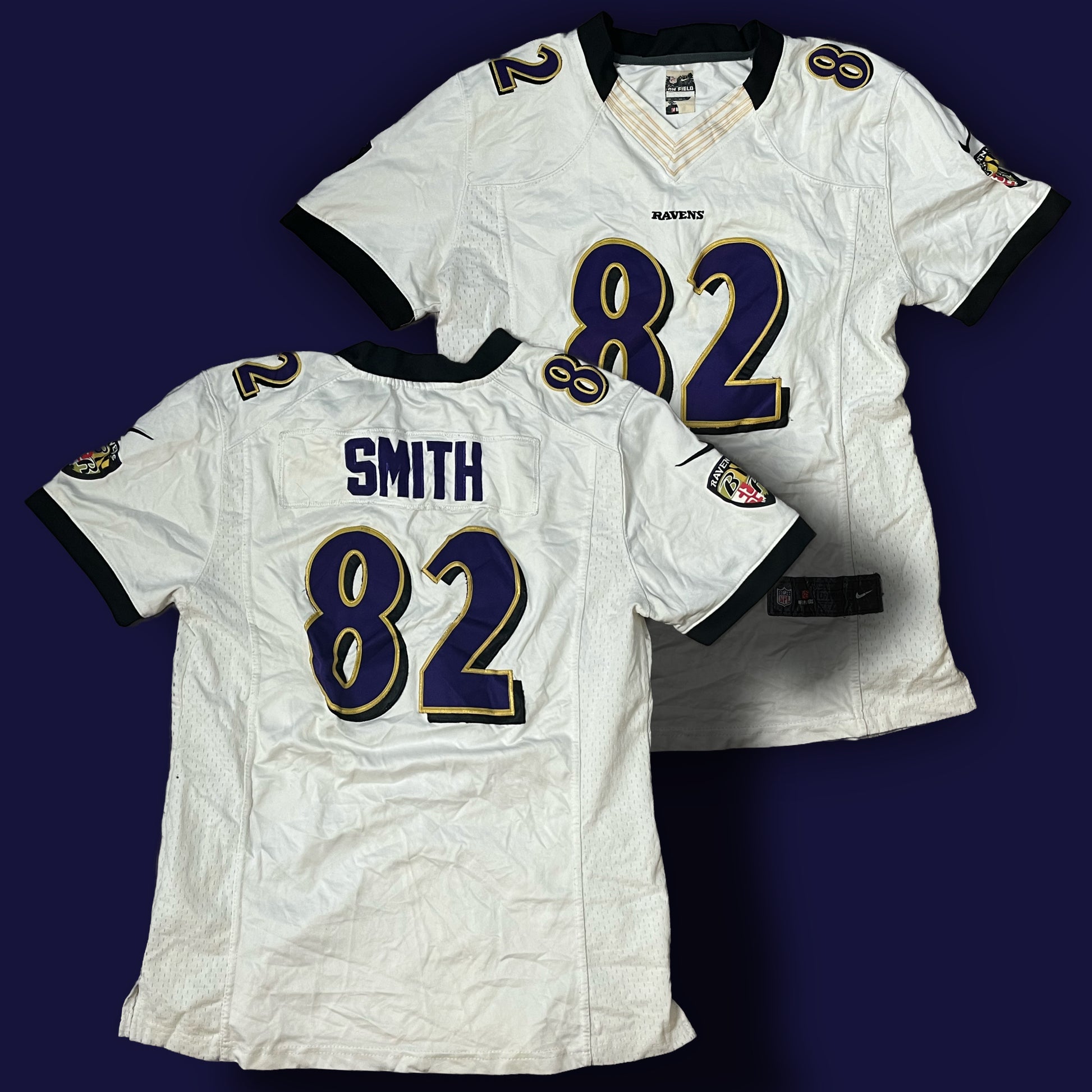 vintage Nike RAVENS SMITH82 Americanfootball jersey NFL {M}