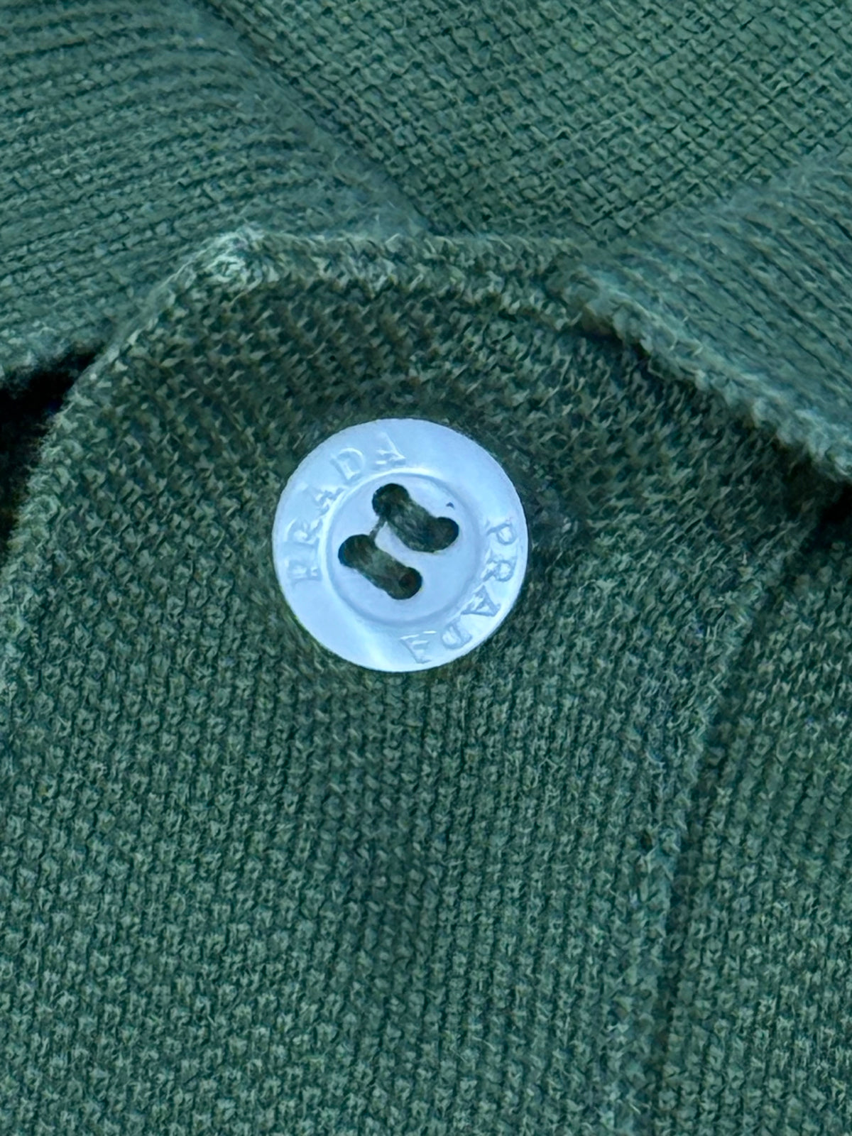 dark green Prada polo