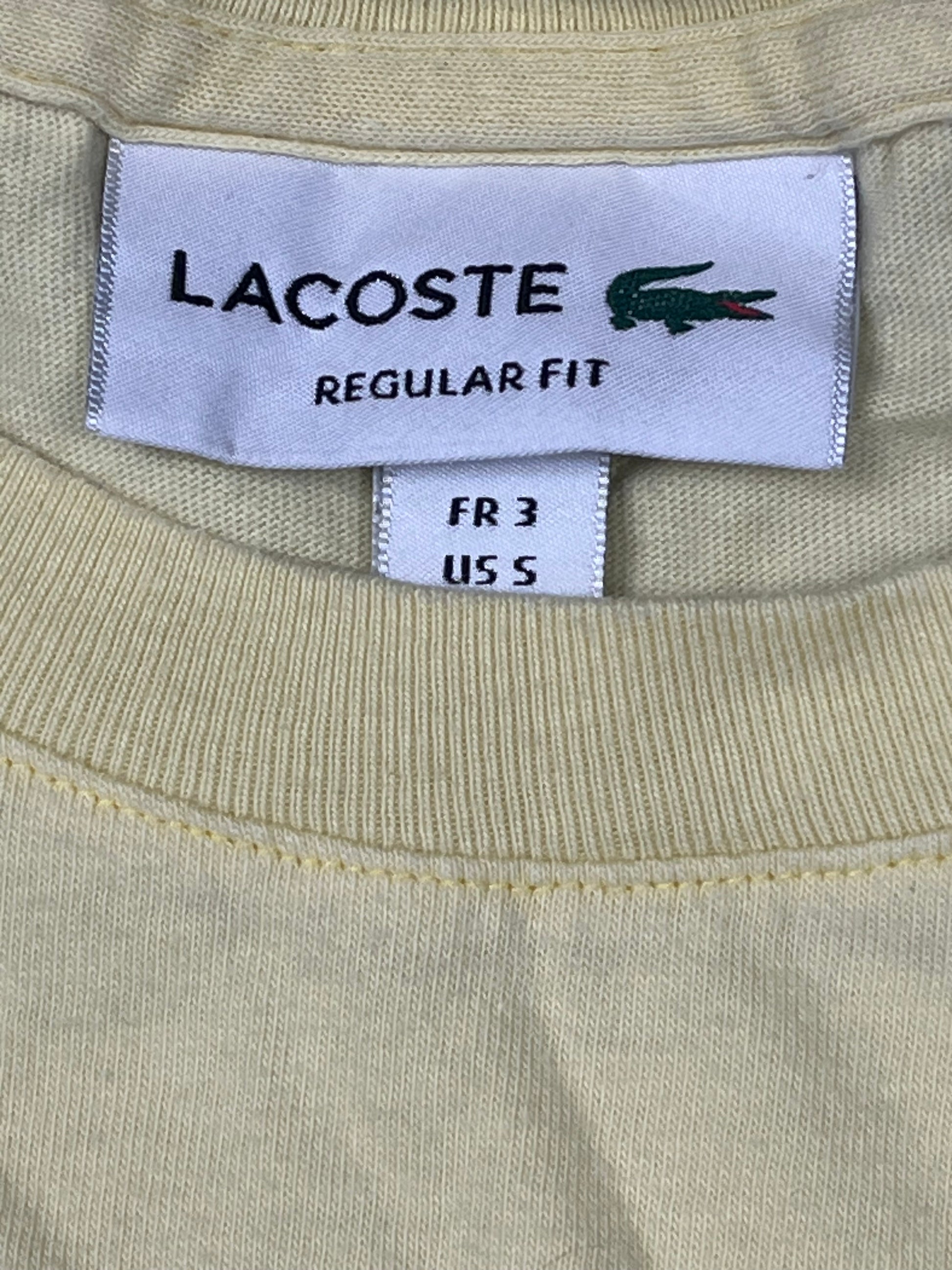 yellow Lacoste t-shirt {S}