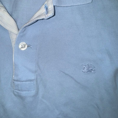 vintage babyblue Burberry polo {L}