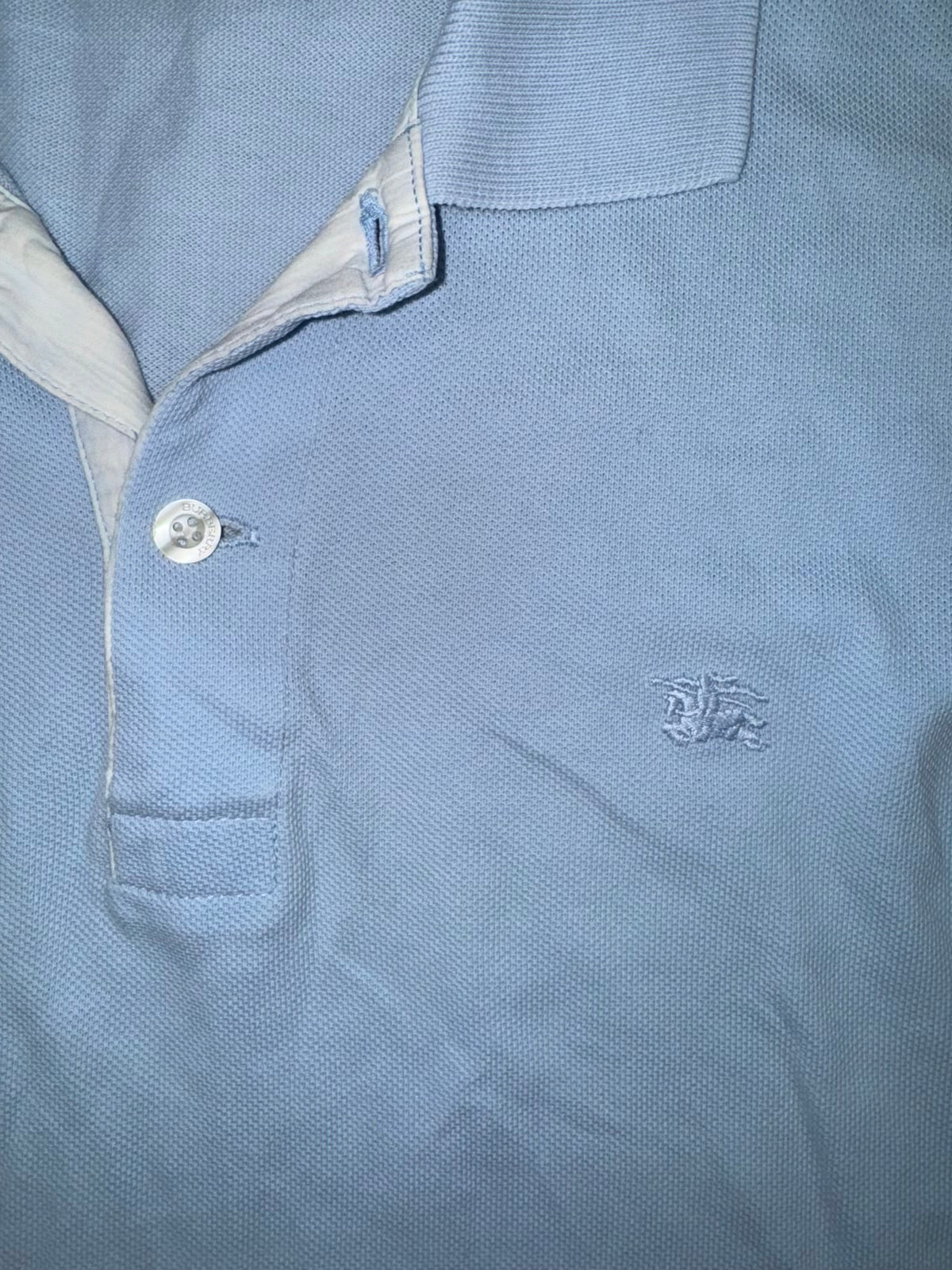 vintage babyblue Burberry polo {L}