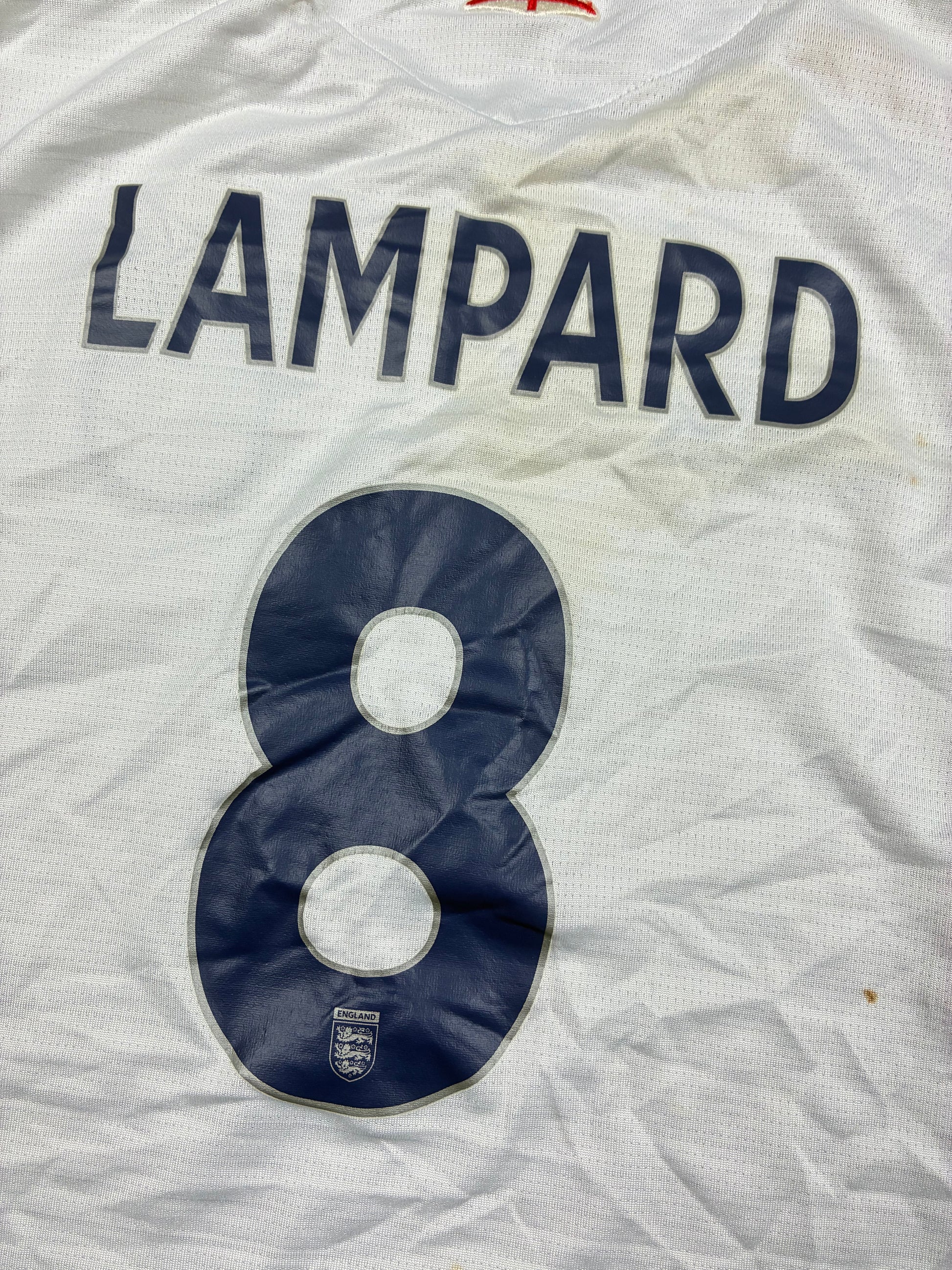 vintage Umbro England LAMPARD8 home jersey {S}