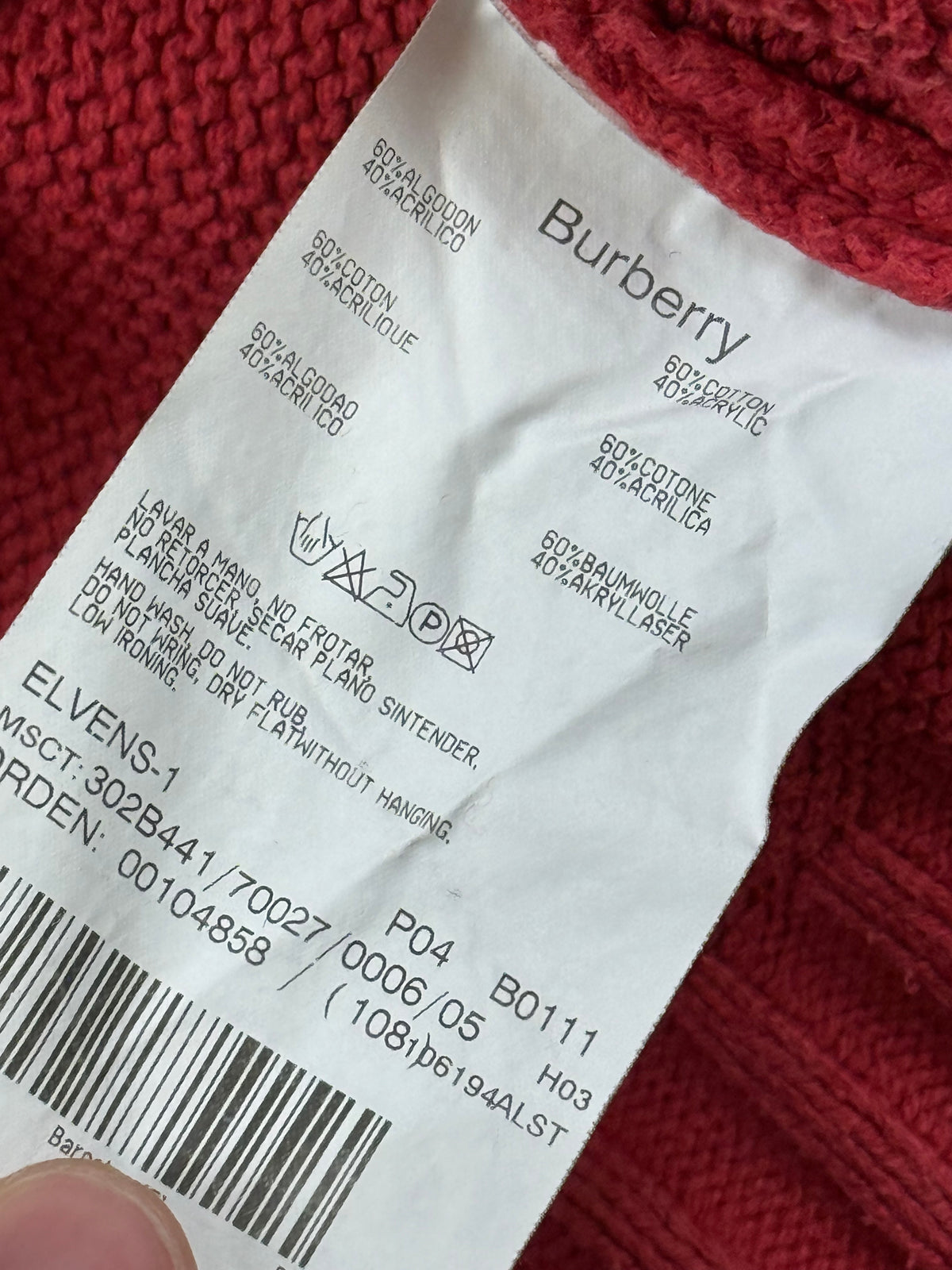 vintage Burberry knittedsweater {L}