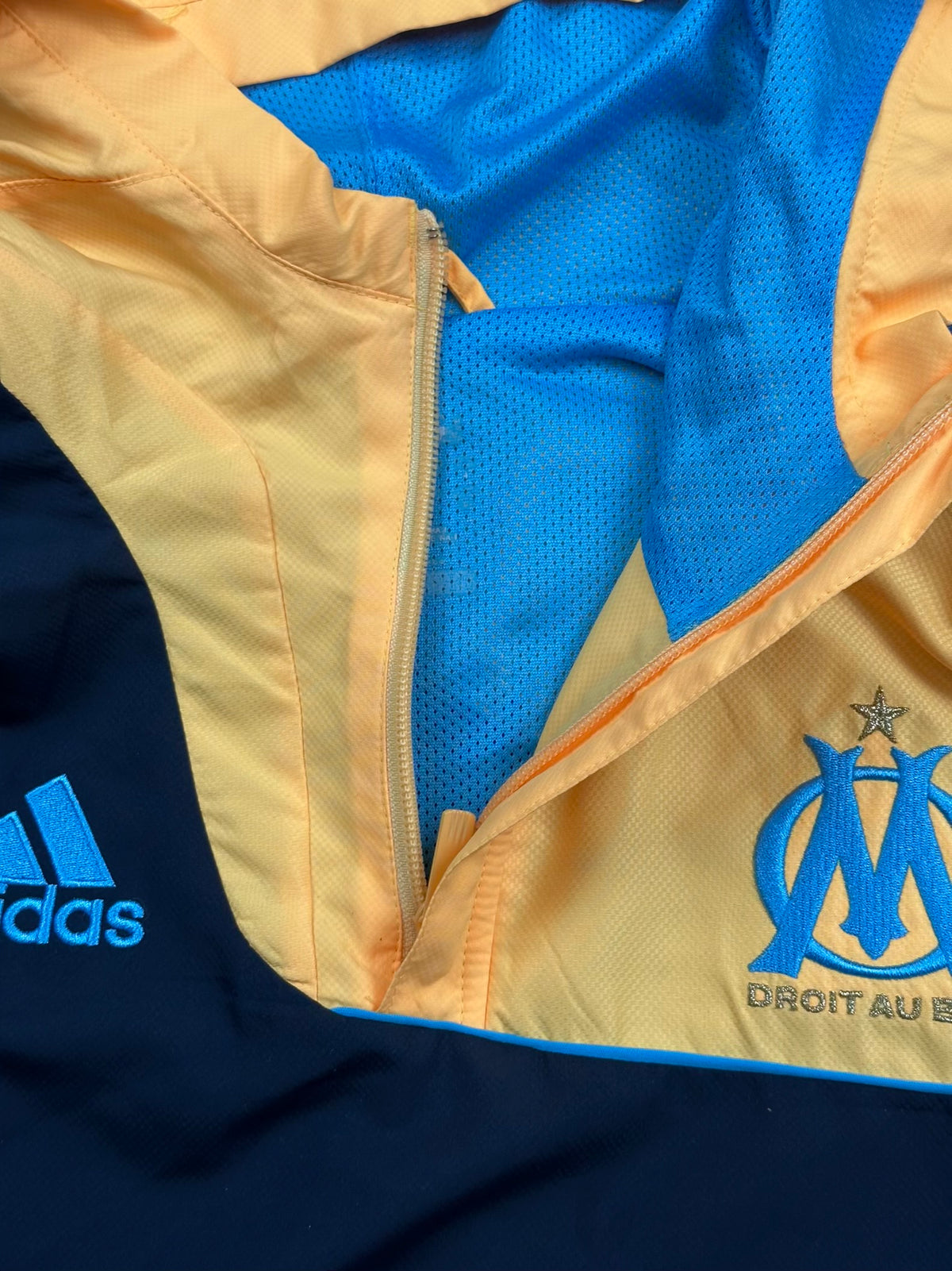 vintage Adidas Olympique Marseille windbreaker {L}