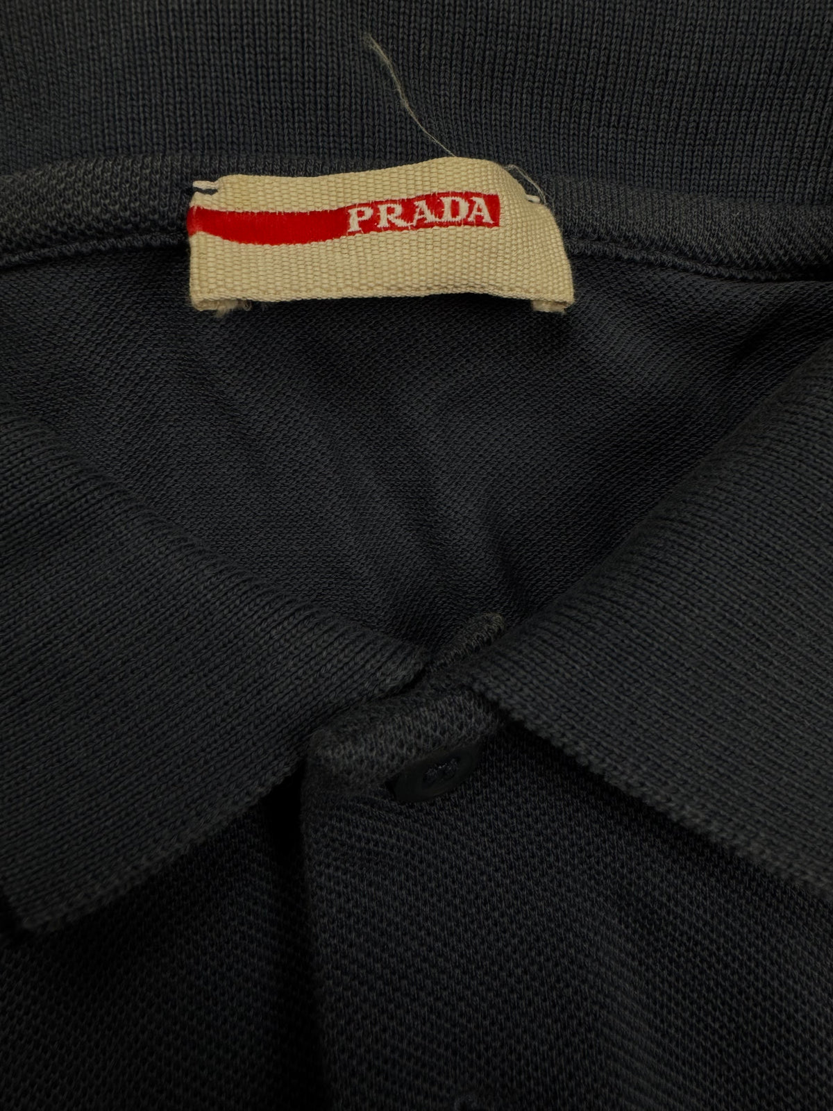 vintage navyblue Prada polo long {L}
