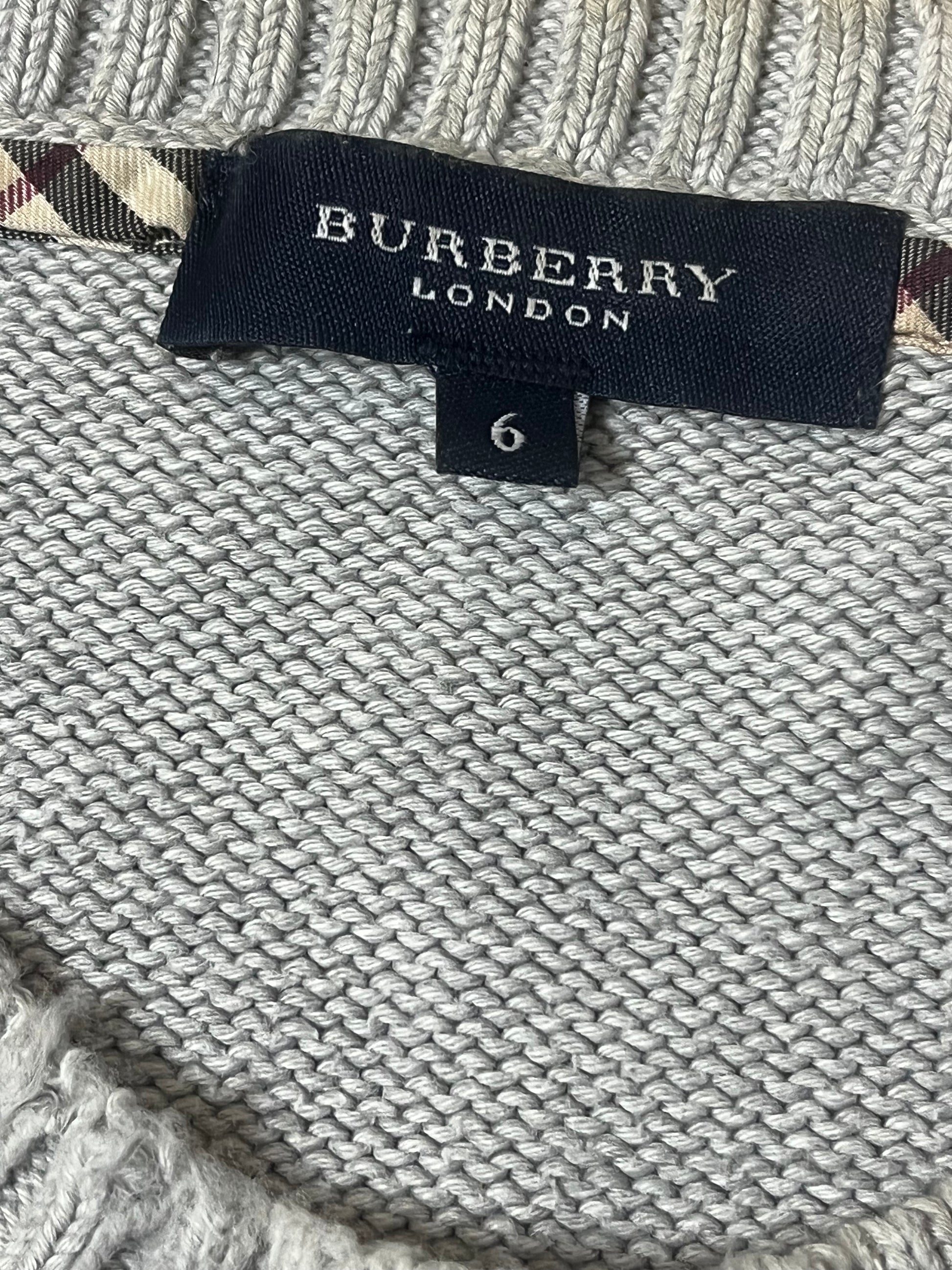 vintage grey Burberry knittedsweater {L}