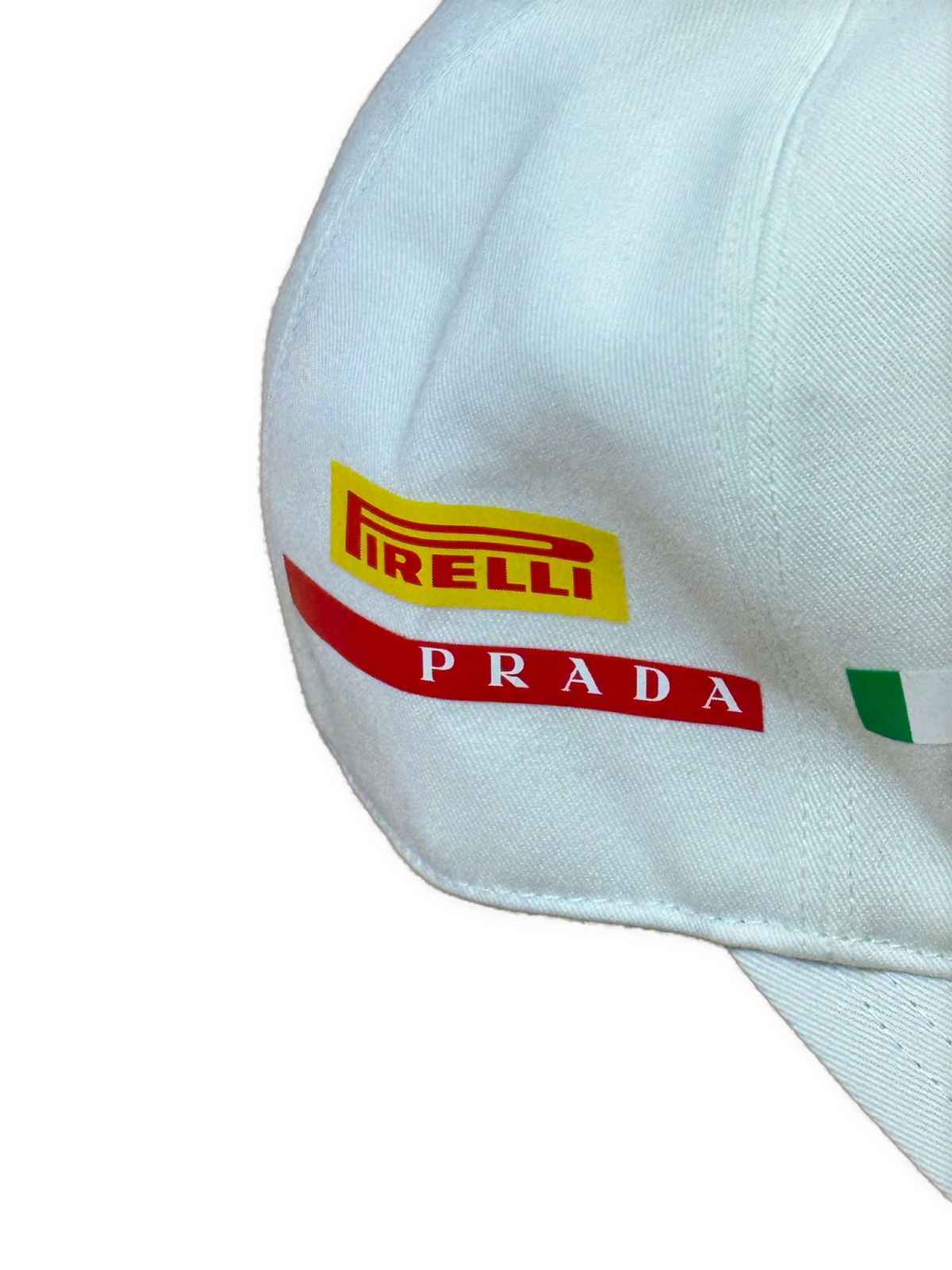 white Prada Luna Rossa cap