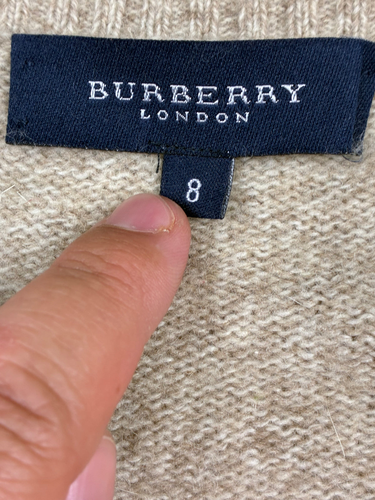 vintage Burberry knittedsweater {L}