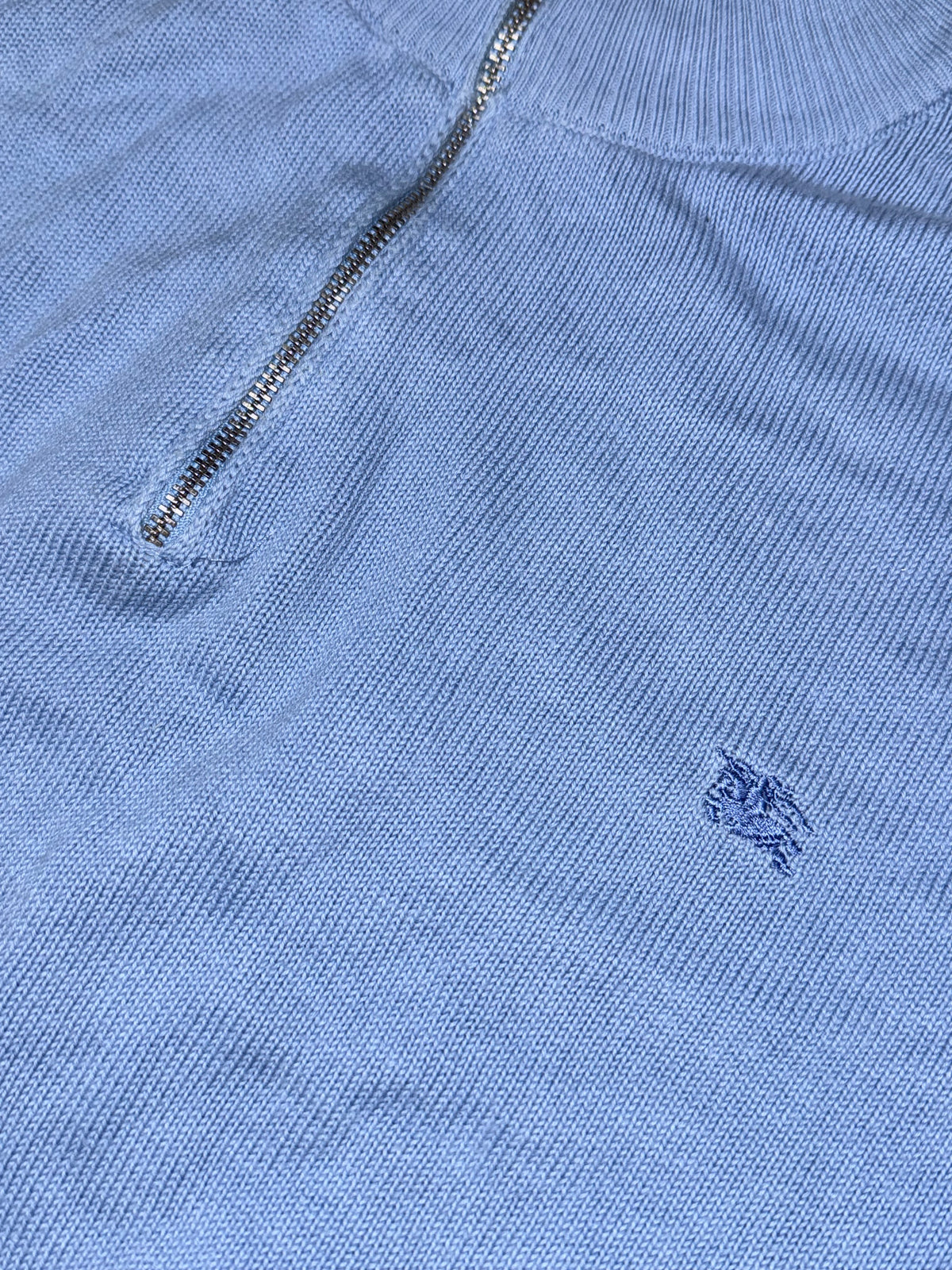 vintage babyblue Burberry quarterzip