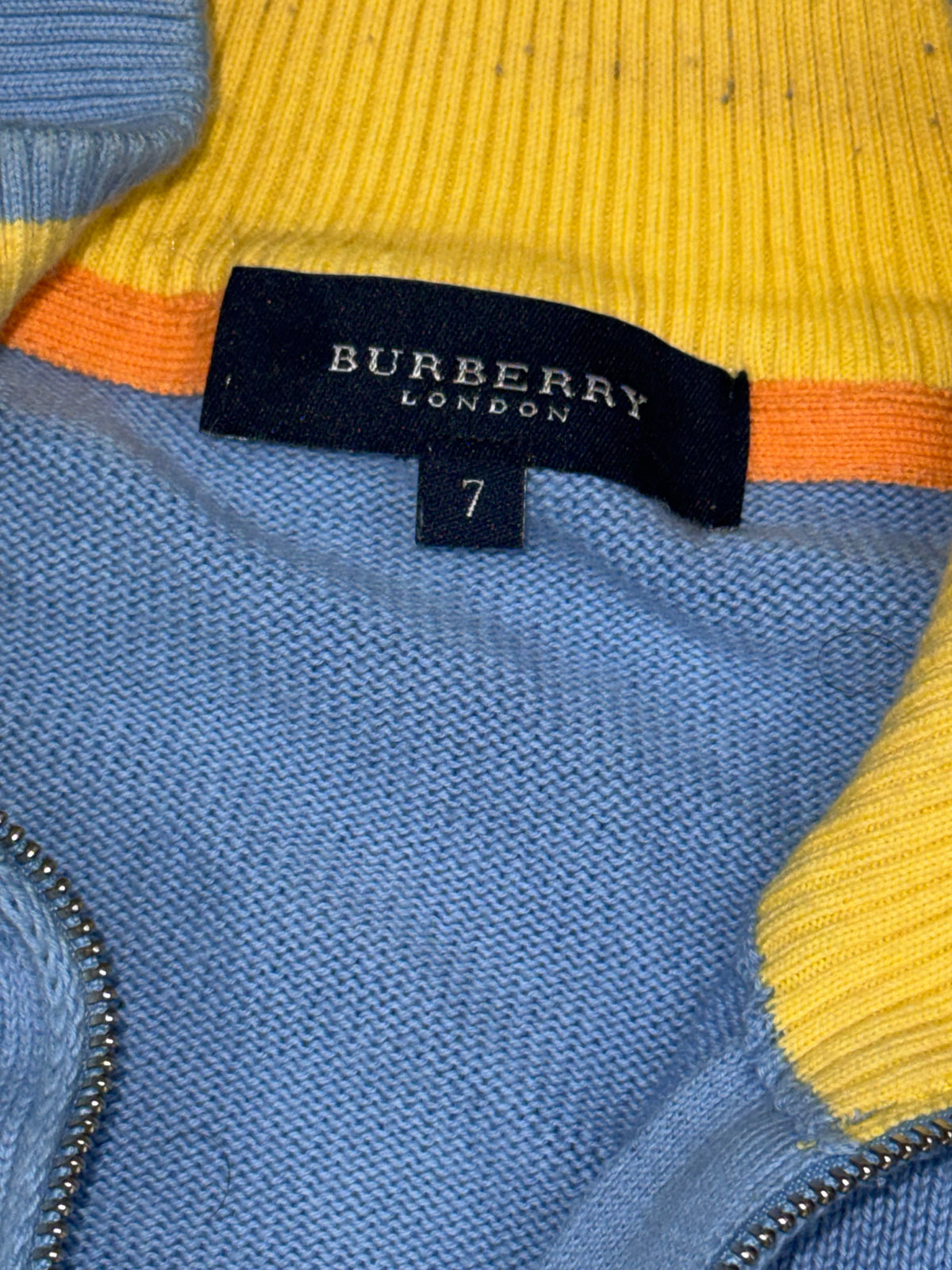 vintage babyblue Burberry quarterzip