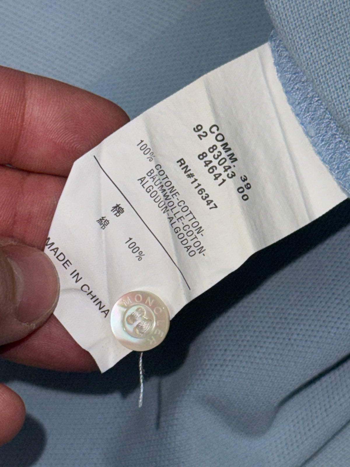 vintage babyblue Moncler polo