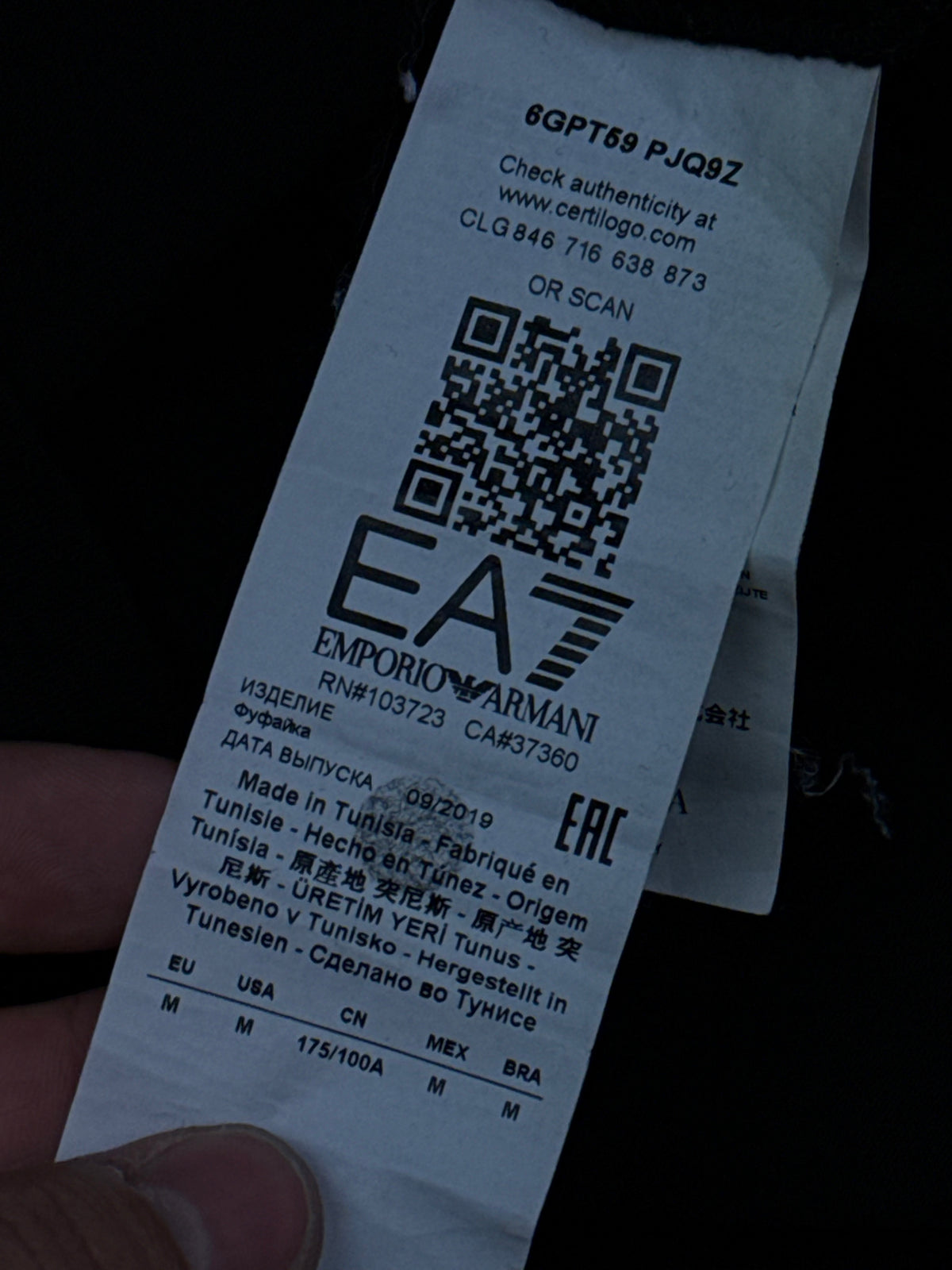 vintage EA7 Emporio Armani longsleeve