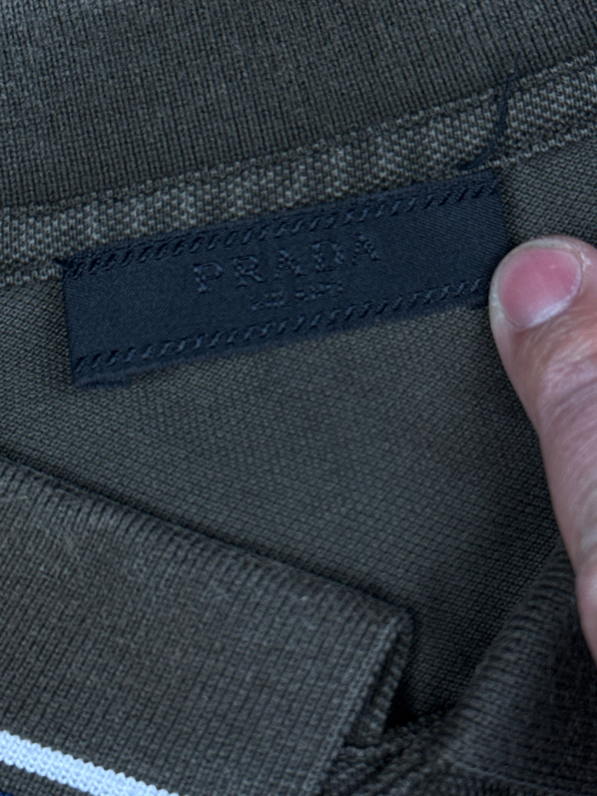 khaki Prada polo