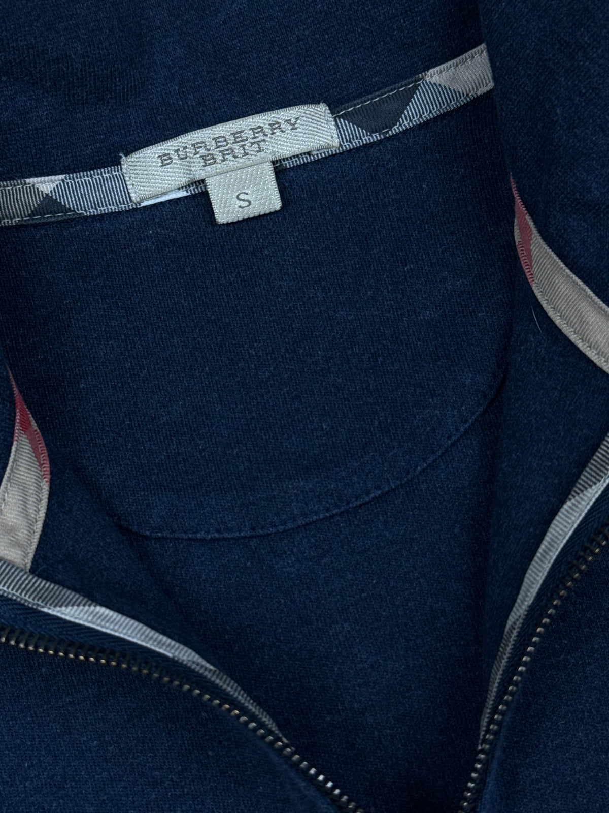 vintage navyblue Burberry quarterzip