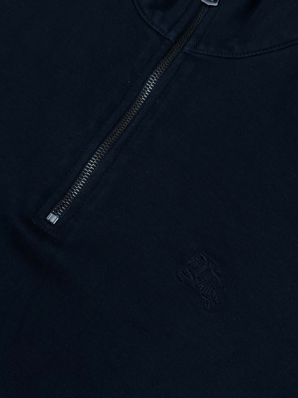 vintage black Burberry quarterzip